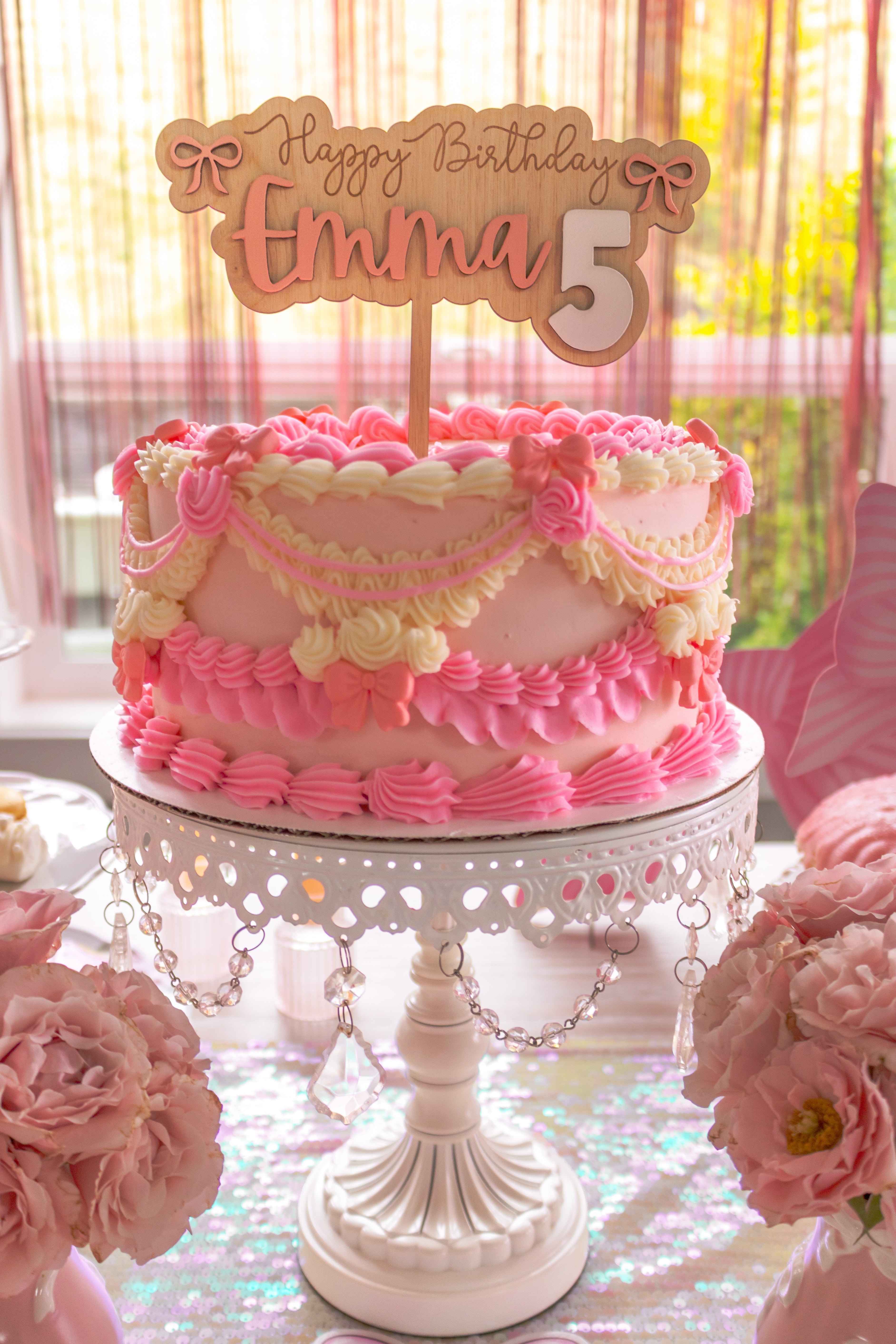 Pink Coquette Bow Themed Birthday Party