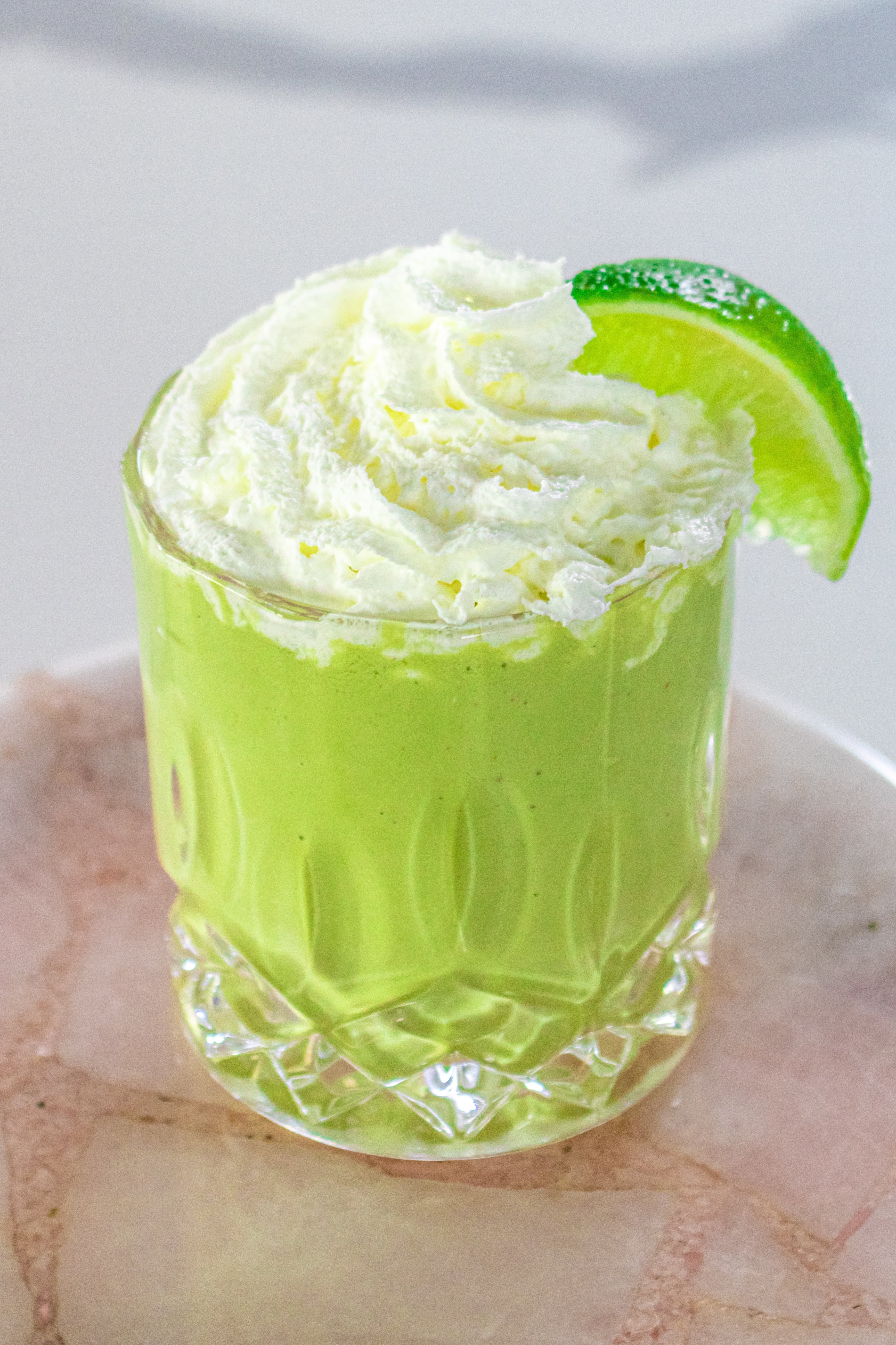 Avocado Matcha Smoothie Recipe in Emerald Green