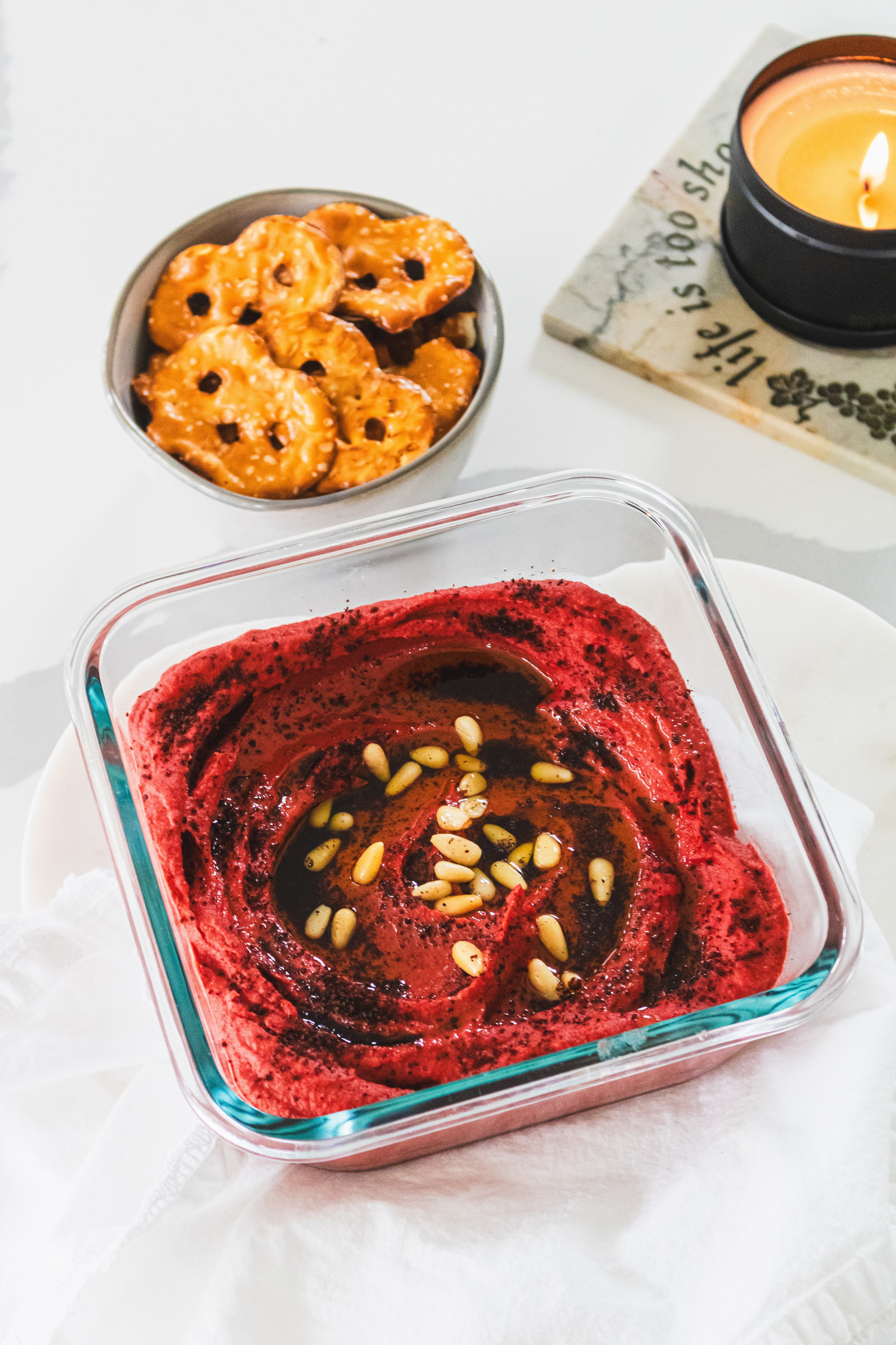 Lemon Beet Hummus Recipe