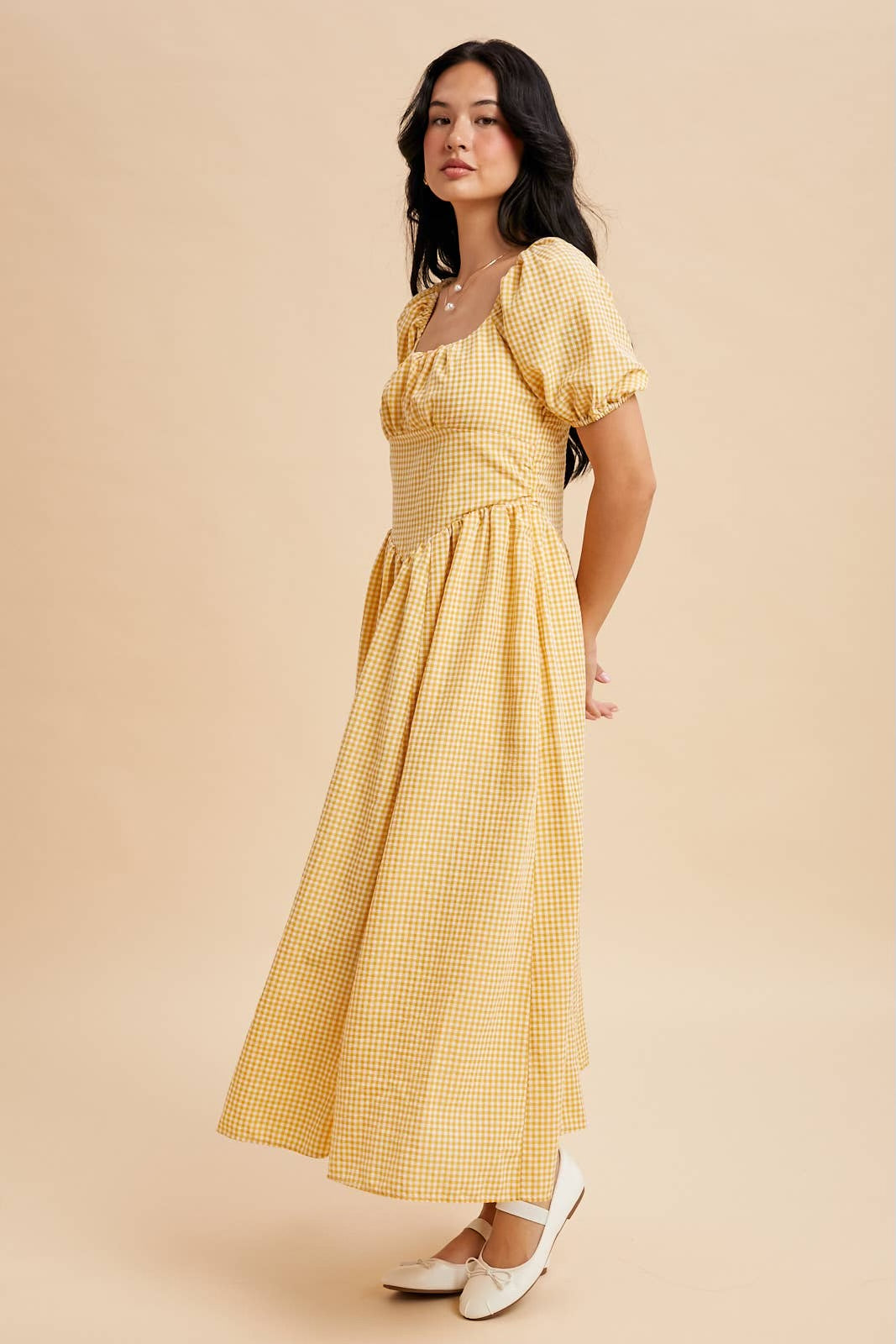 Honey For Your Thoughts Gingham Maxi Dress
