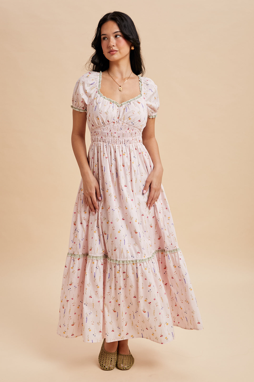 Vintage Floral Cotton Maxi Dress *preorder*