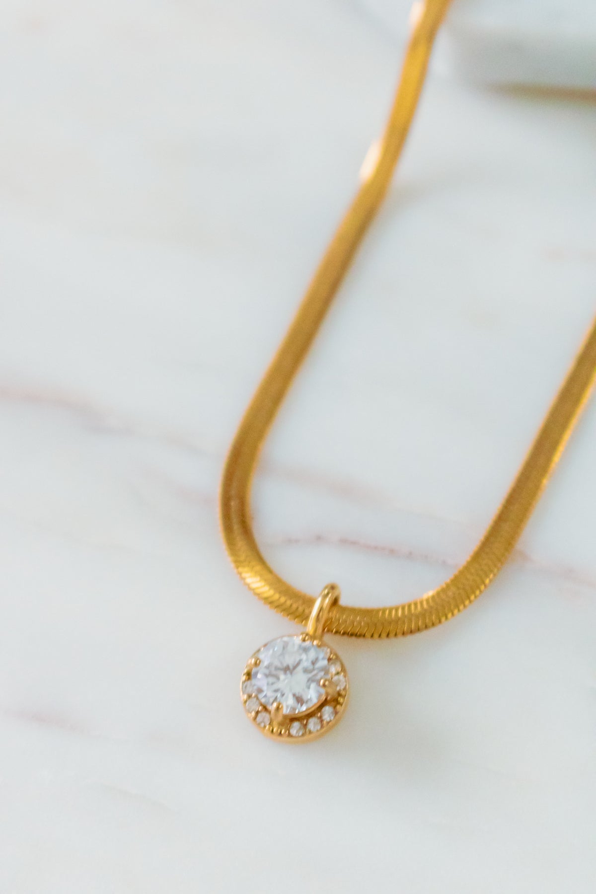 A Little Sparkle 18K Gold Plated Necklace in Gem Gift For Her