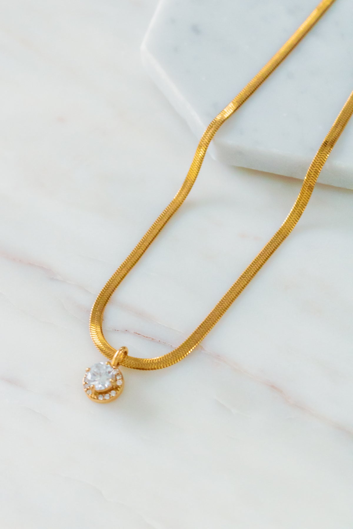 A Little Sparkle 18K Gold Plated Necklace in Gem Gift For Her