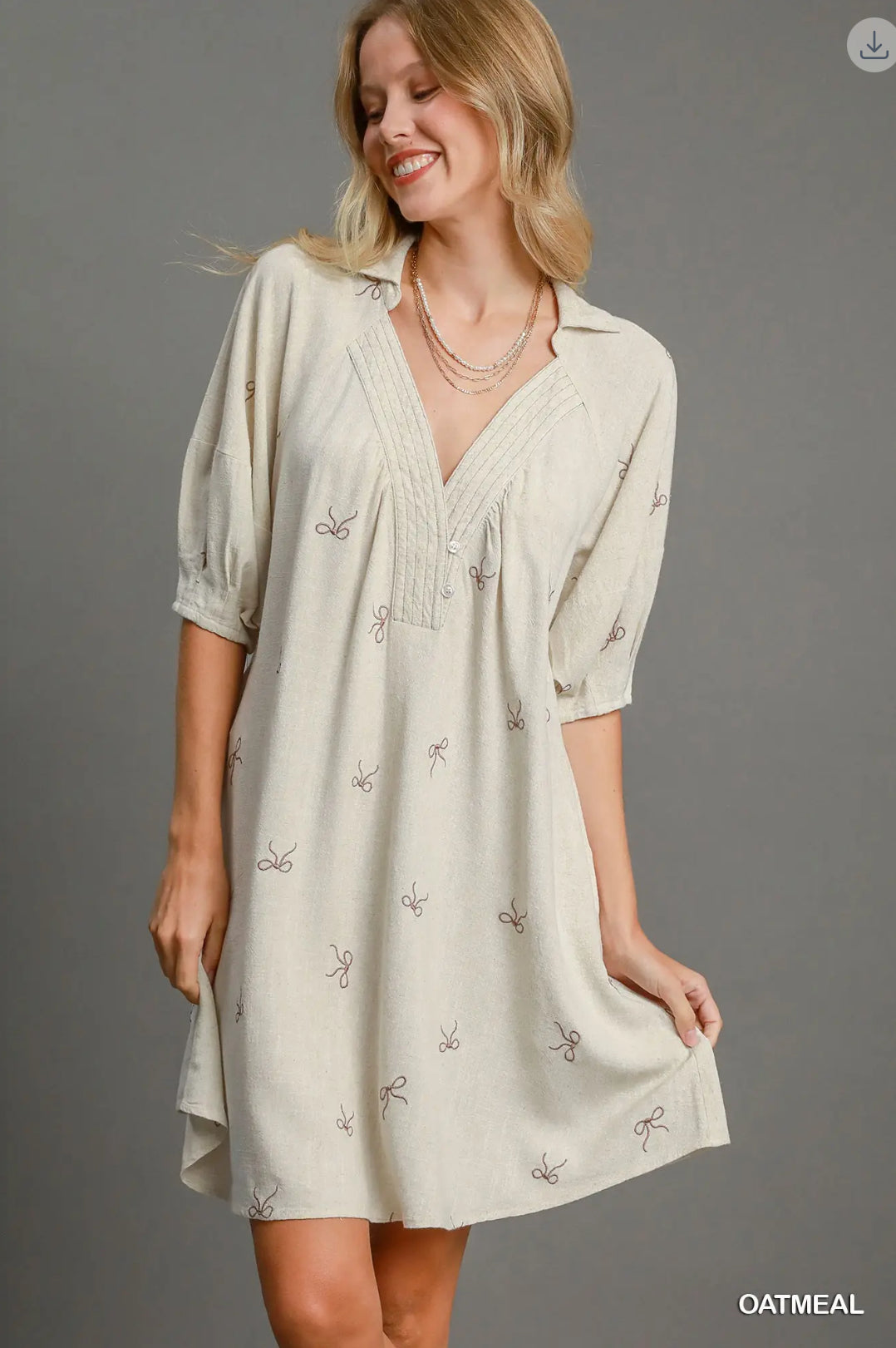Bow Beautiful Linen Dress