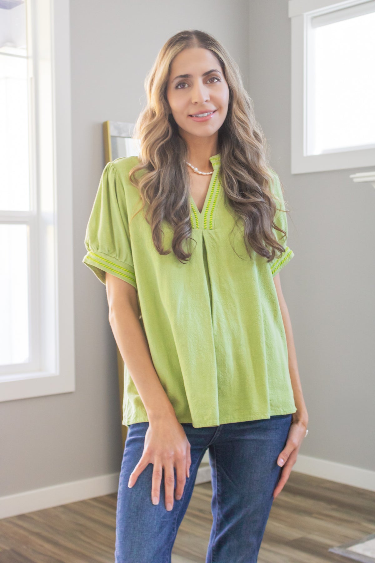 Back To Nature Artisanal Embroidery Linen Blouse