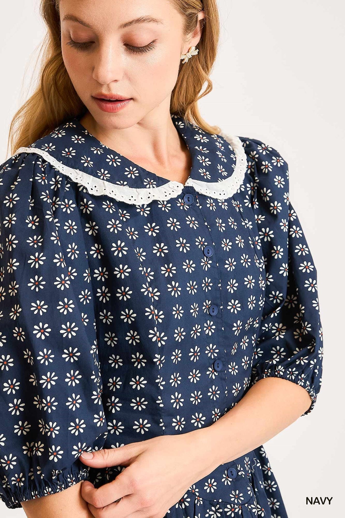 Book Club Peter Pan Floral Dress