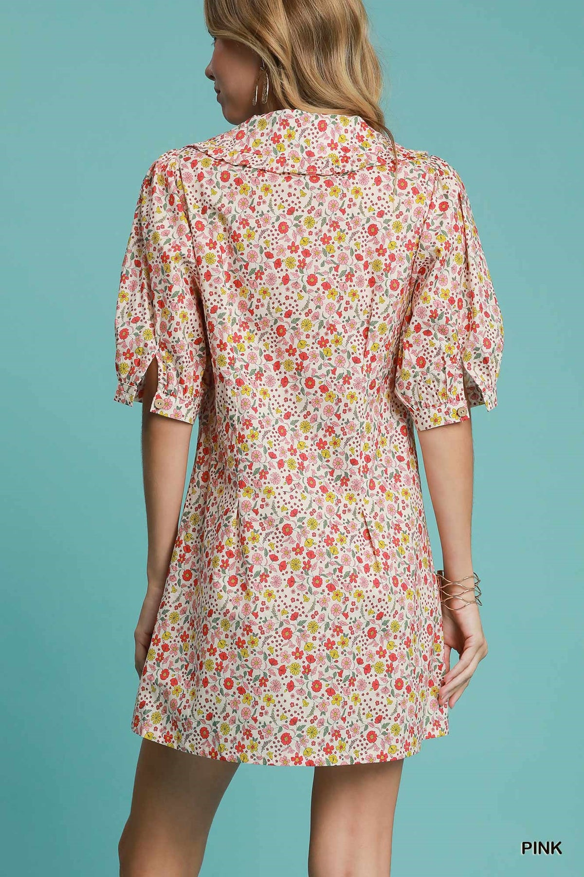 Love Is A Verb Vintage Floral Dress in Pink