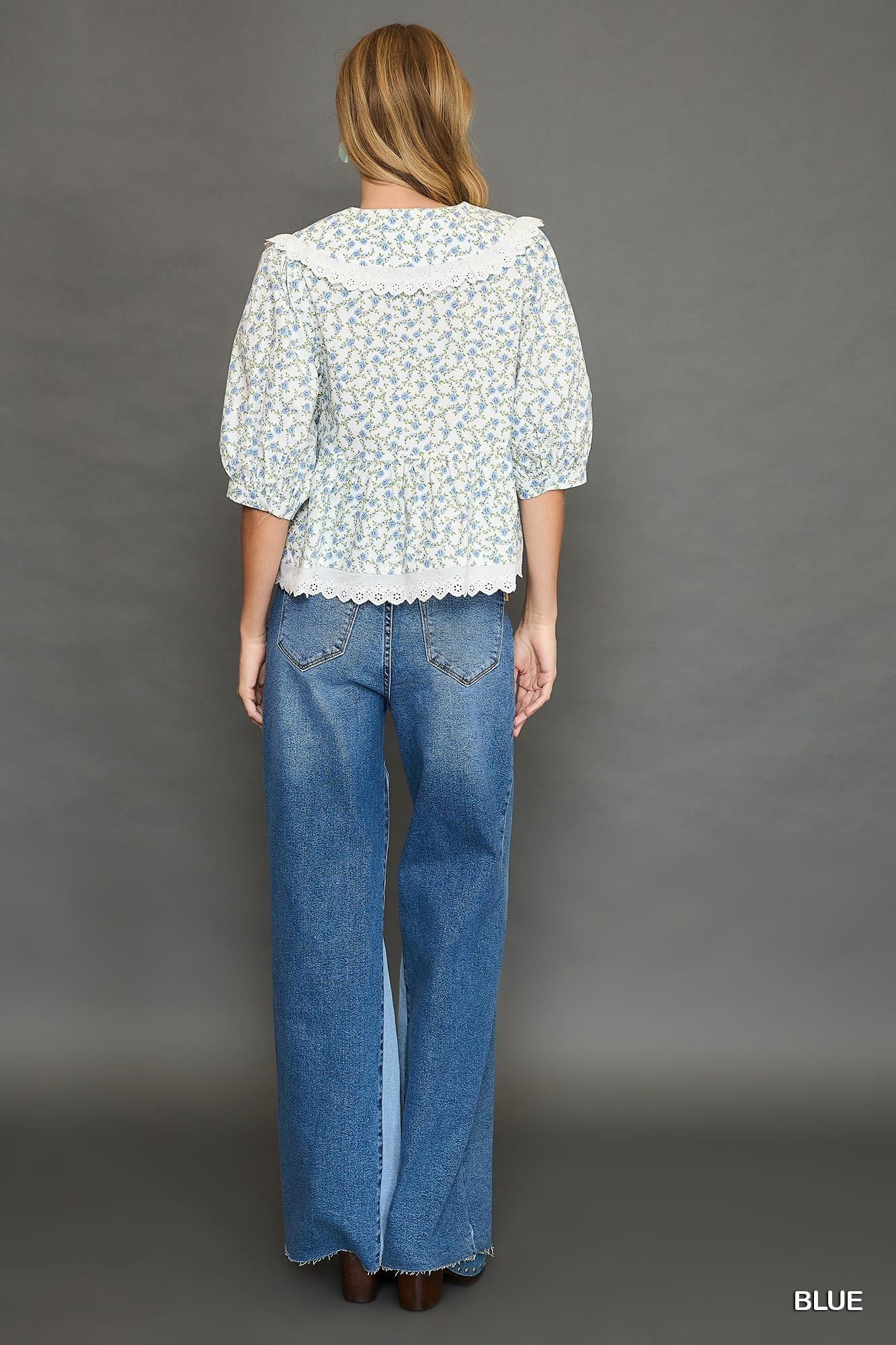 Peter Pan Cotton Ruffle Top *PREORDER*