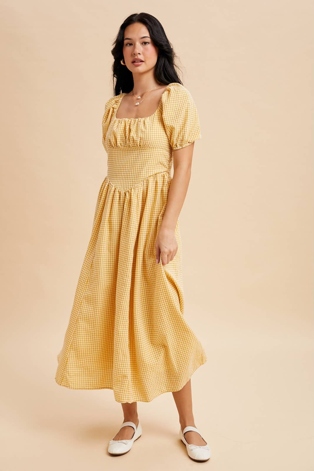 Honey For Your Thoughts Gingham Maxi Dress