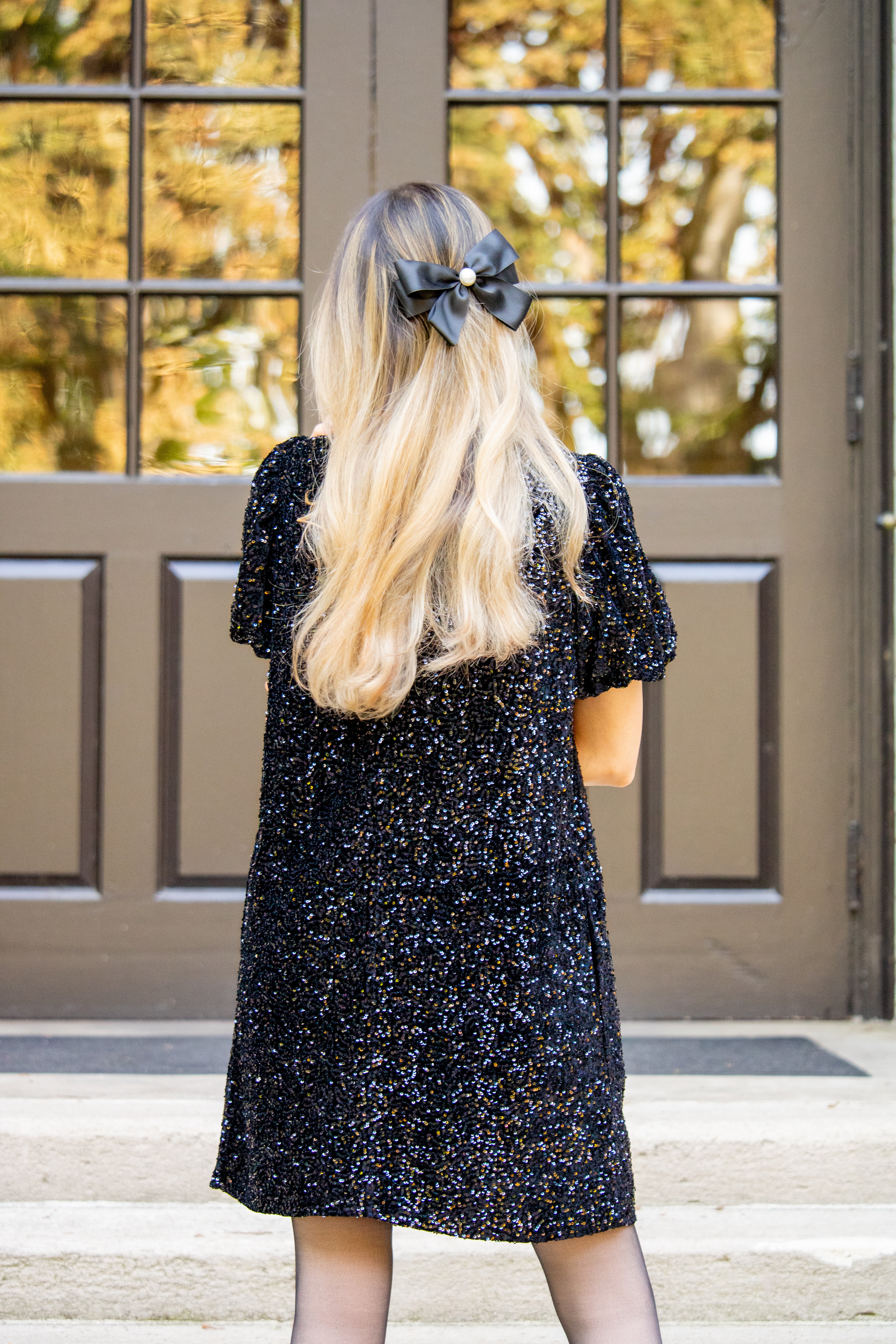 Sequin Shirt Dress In Swifty Midnight