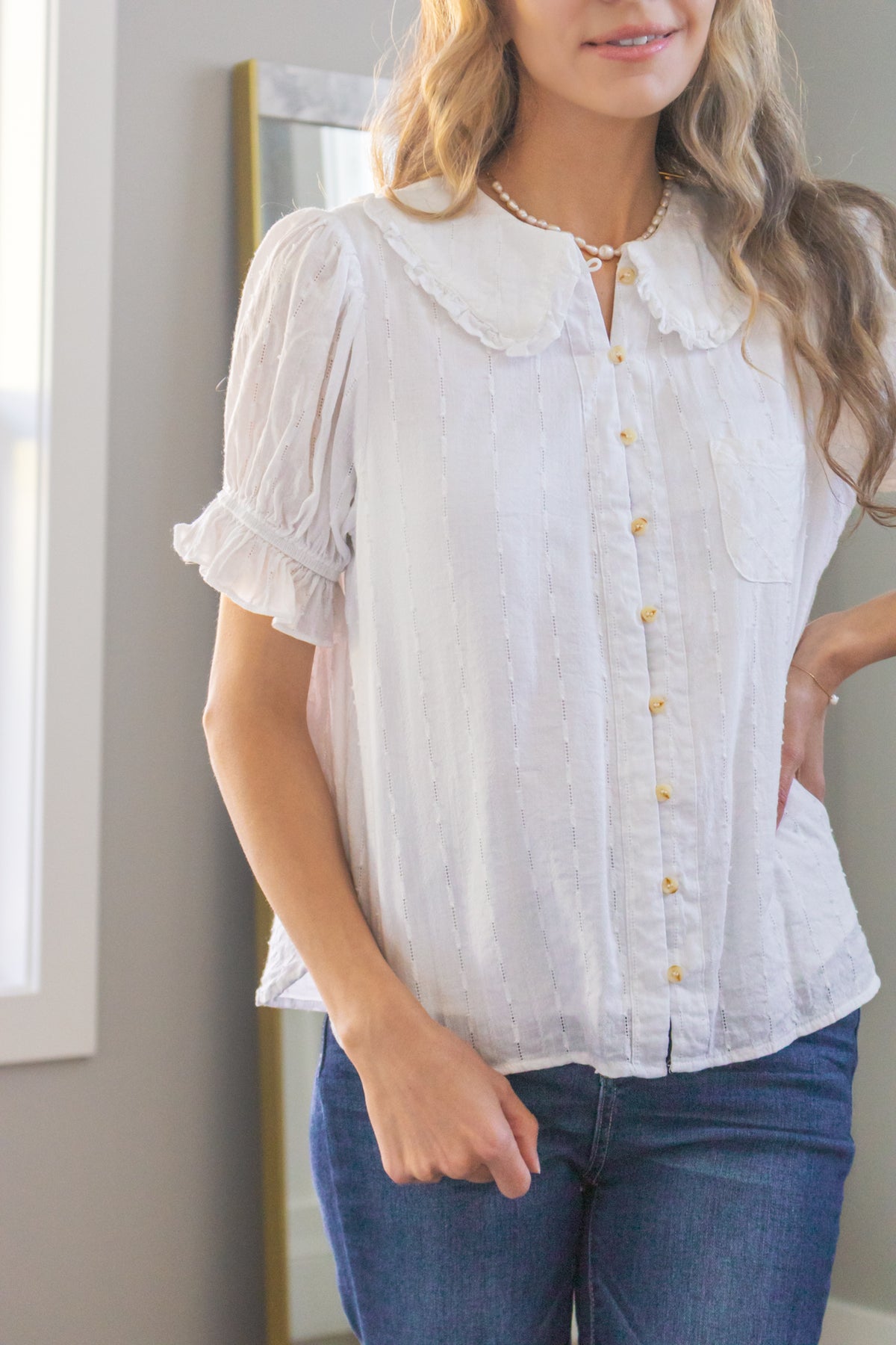 Victorian Peter Pan Collared Top