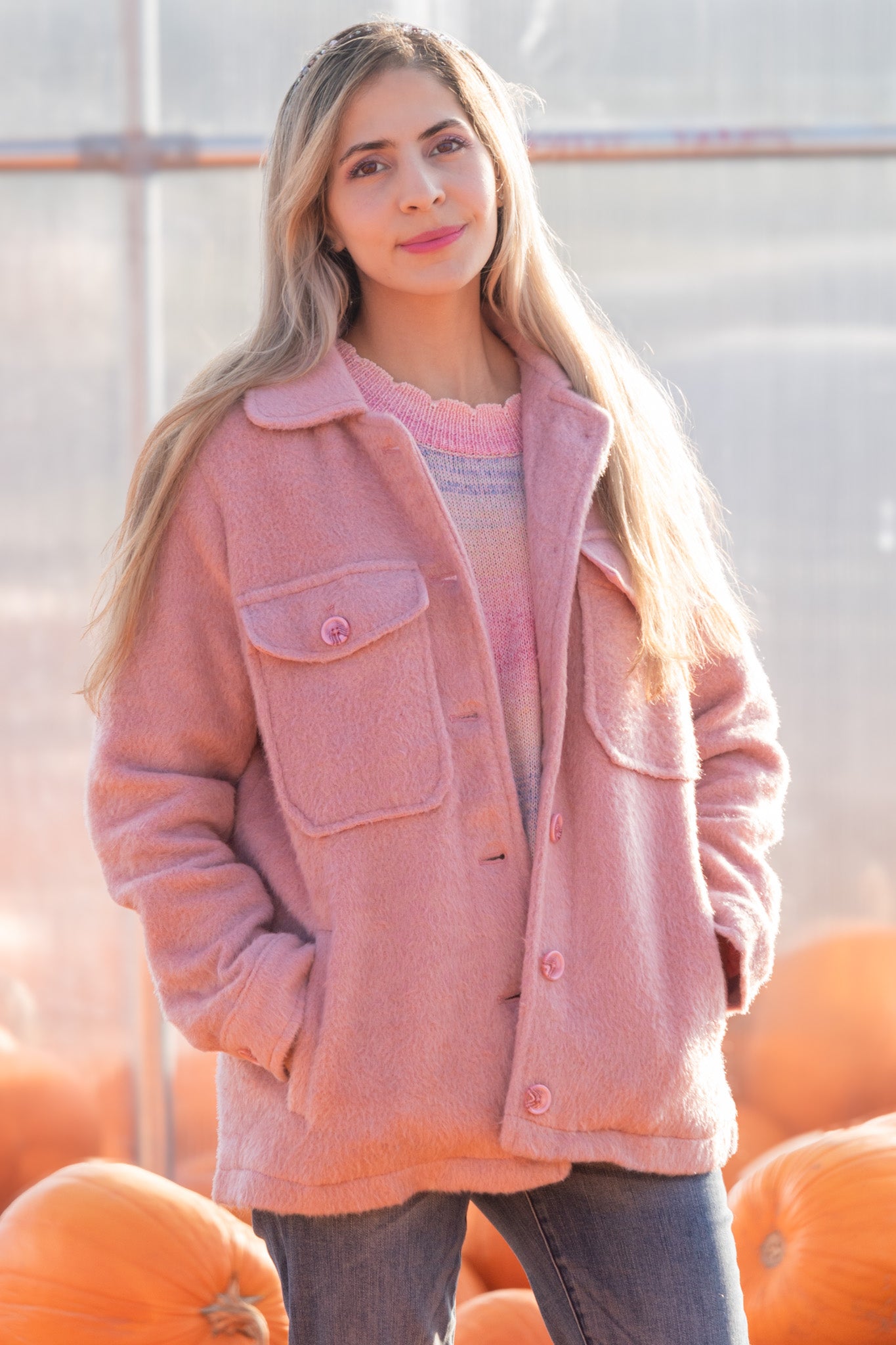 Pretty In Pink Soft Shacket -SALE-