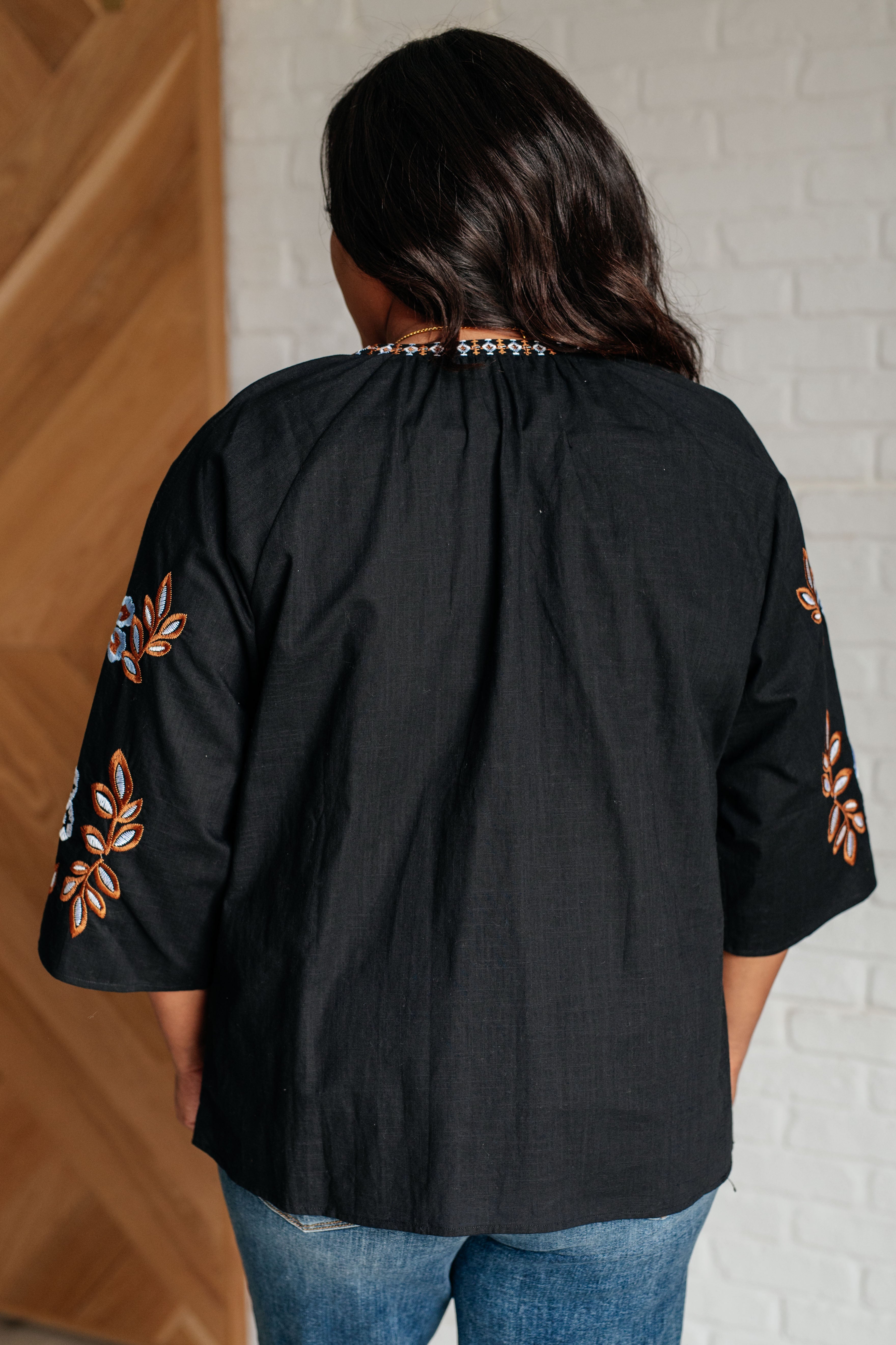 All In Me Embroidered Cotton Blouse