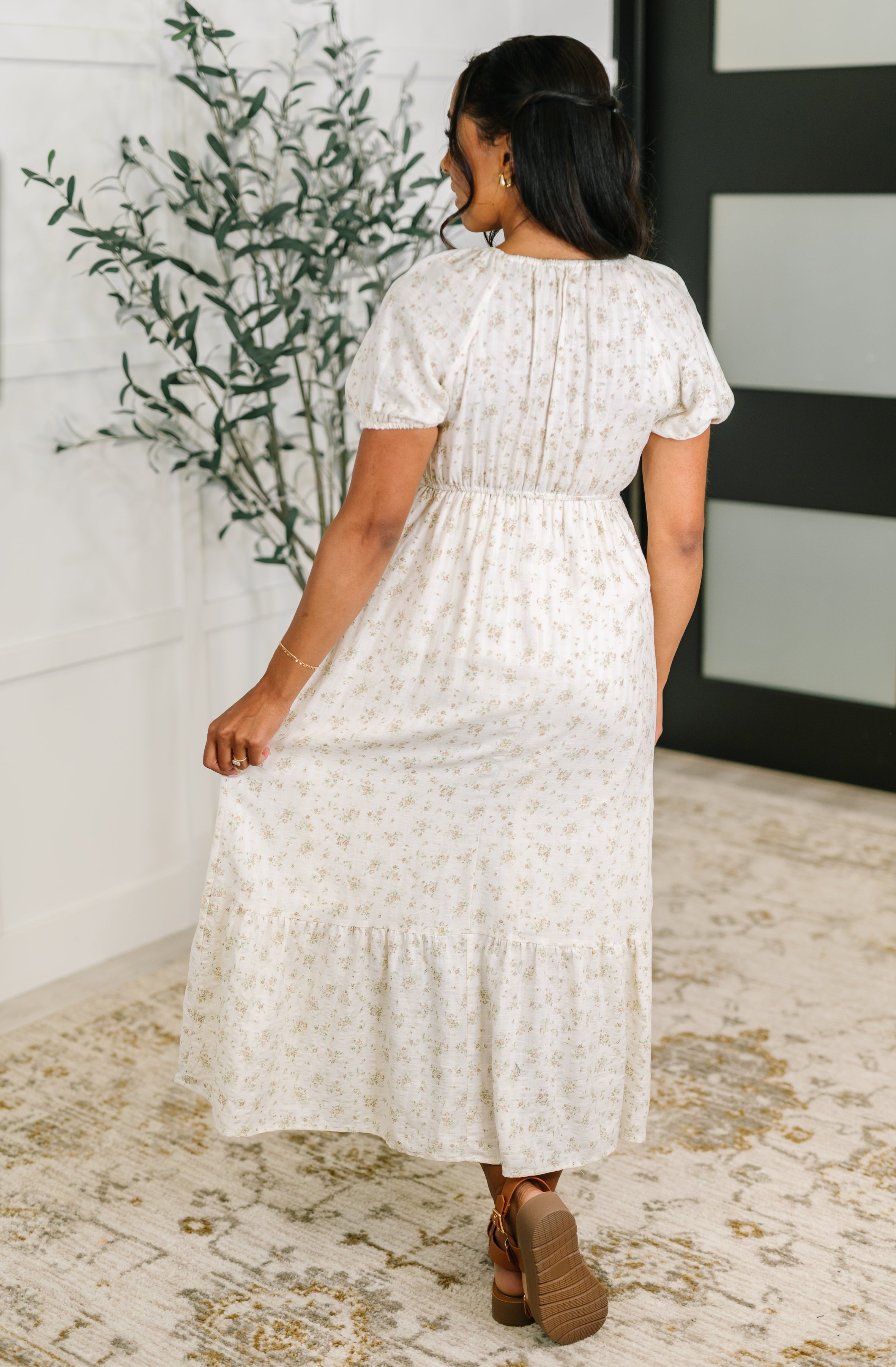 Angelcore Dainty Floral Cotton Blend Dress