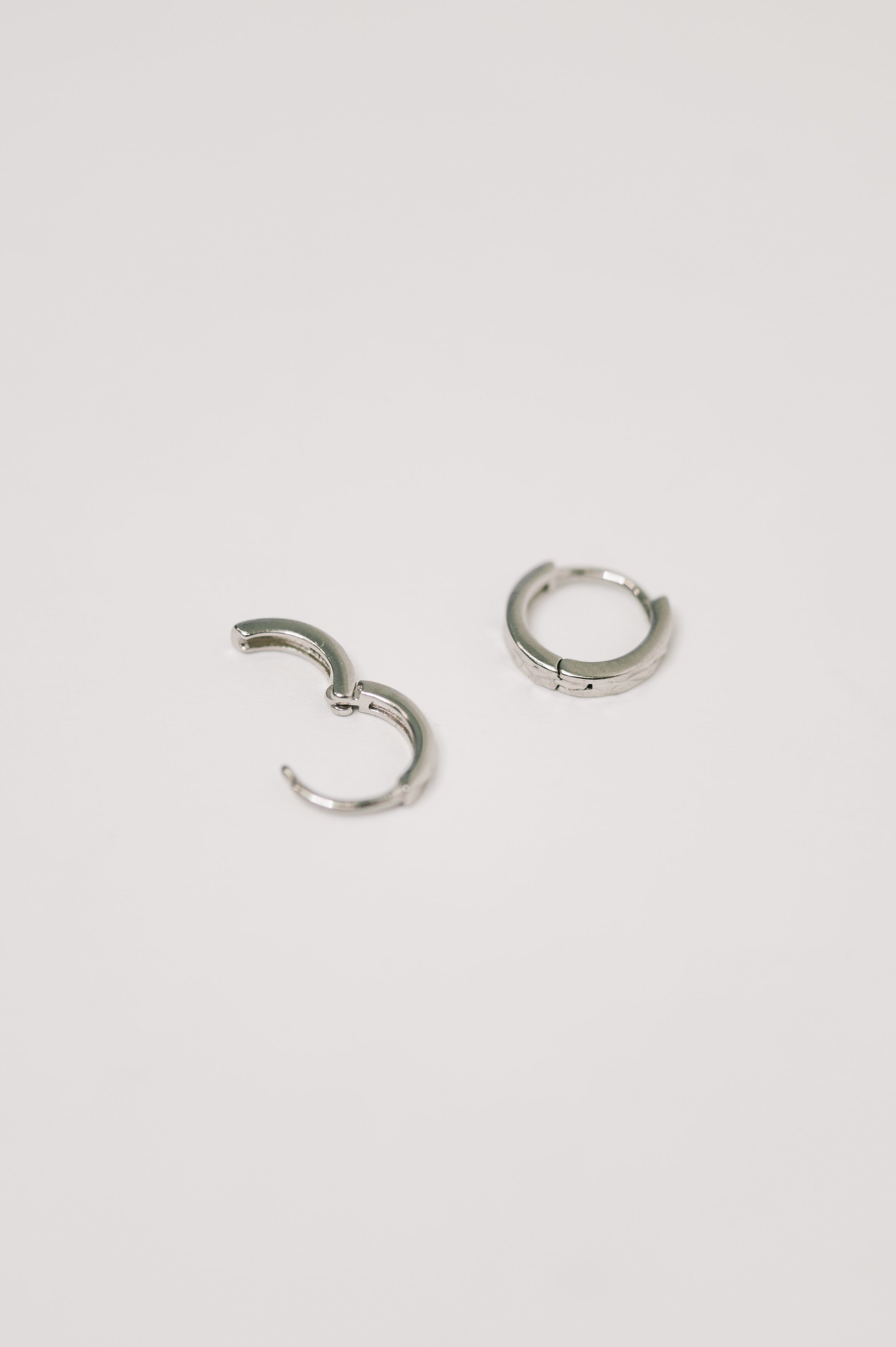 Charming Hammered Sterling Silver Earrings
