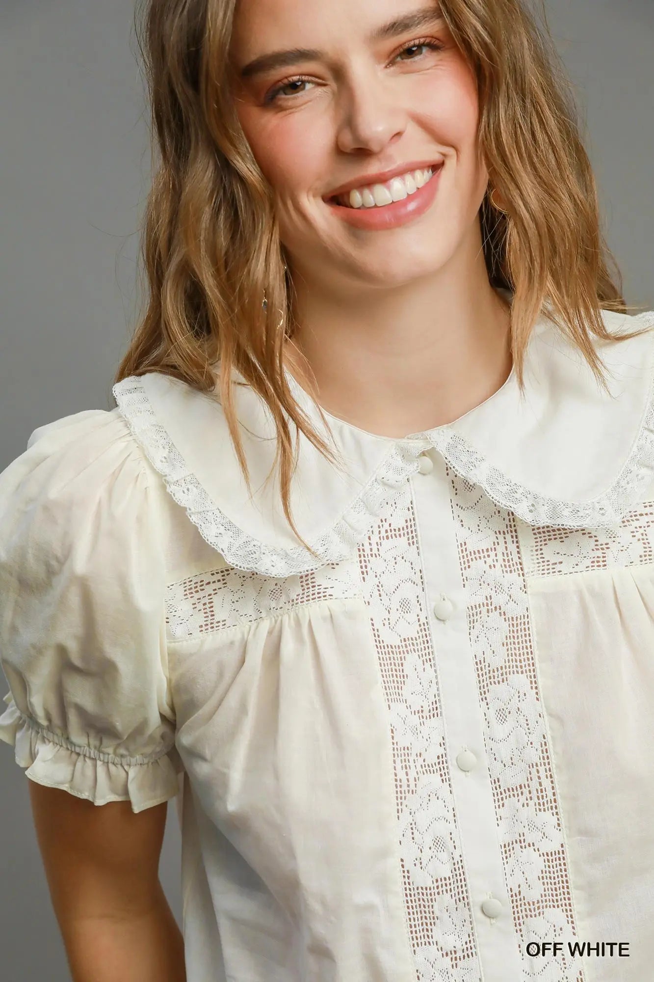 Victorian Peter Pan Cotton Lace Top