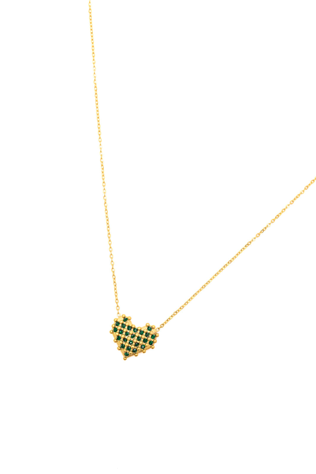 Checkered Heart Hypoallergenic Necklace