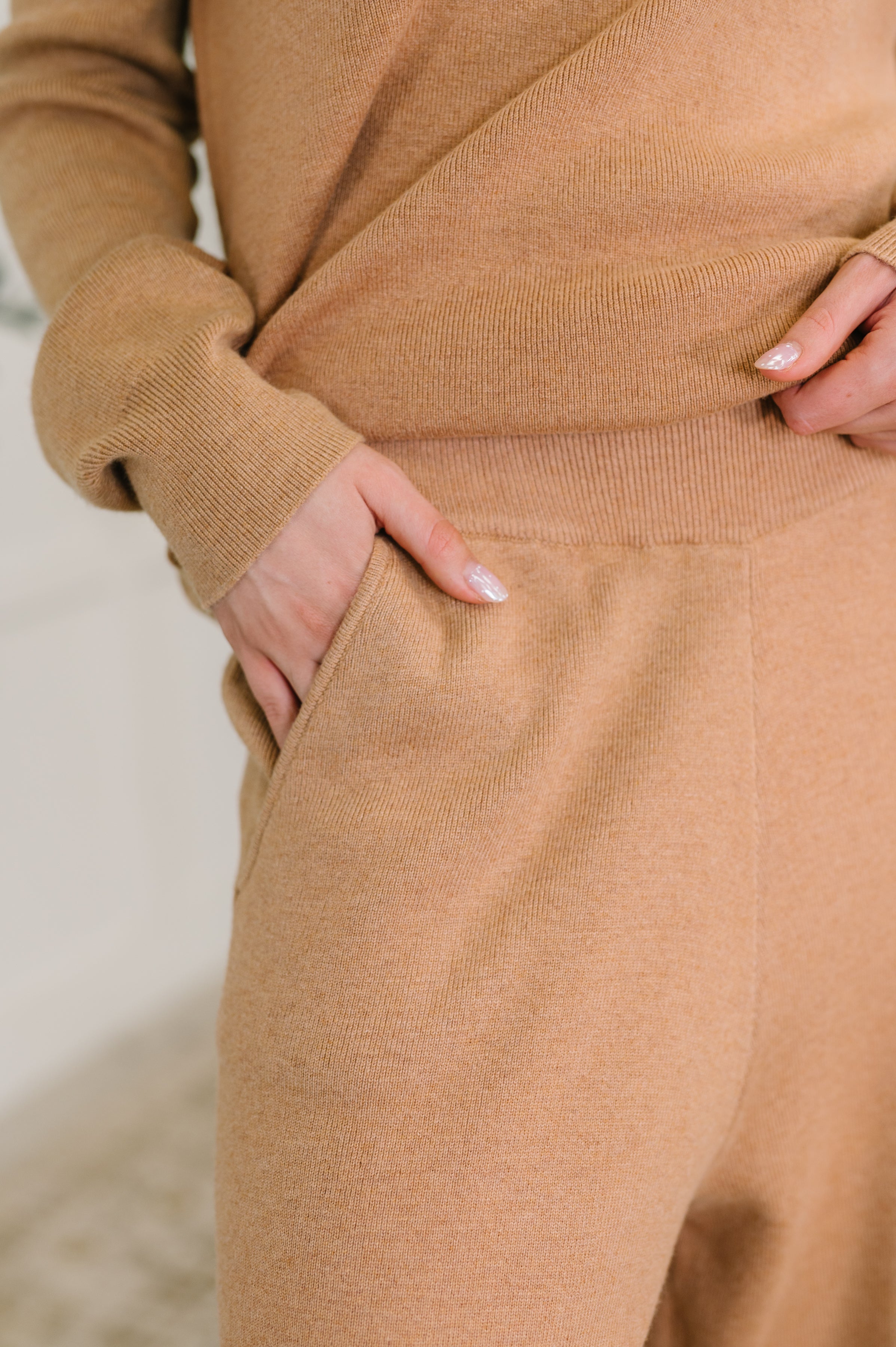 Clove Cashmere Culottes Bottoms in Camel
