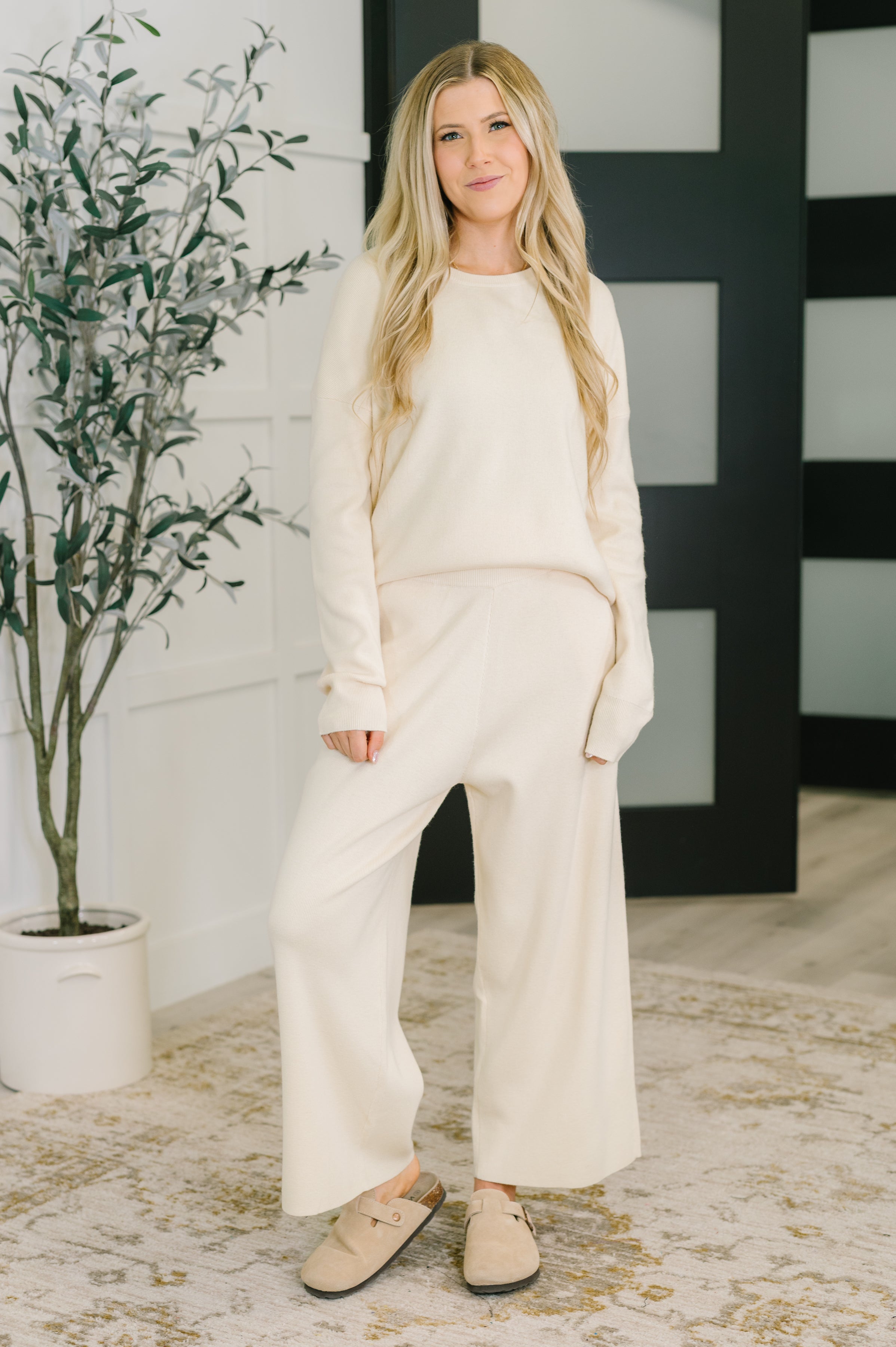 Clove Cashmere Sweater in Oat