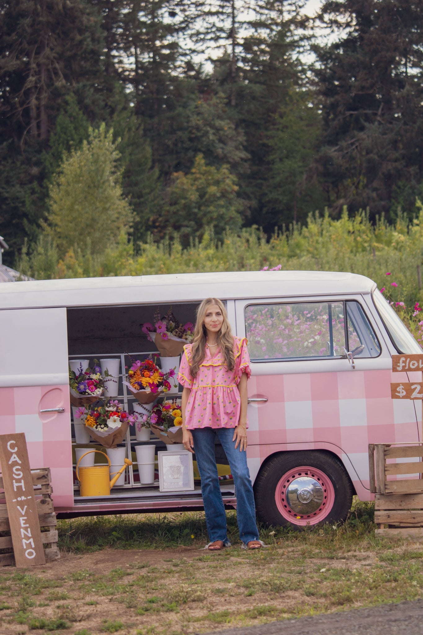 Pink Lemonade Babydoll Floral Blouse