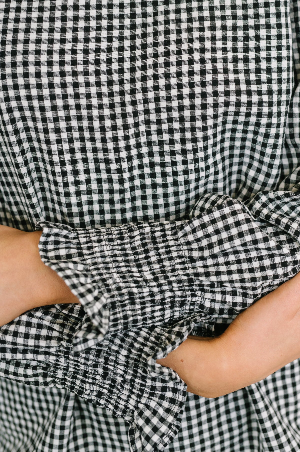 Lovely Feeling Gingham Cotton Blouse