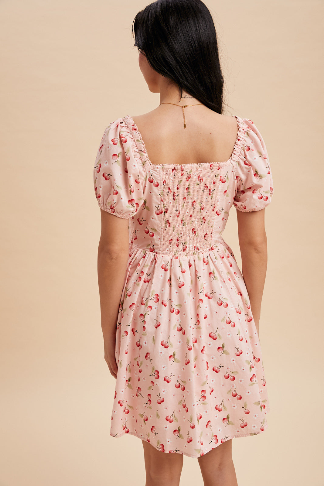 Pink Cherry Cotton Dress