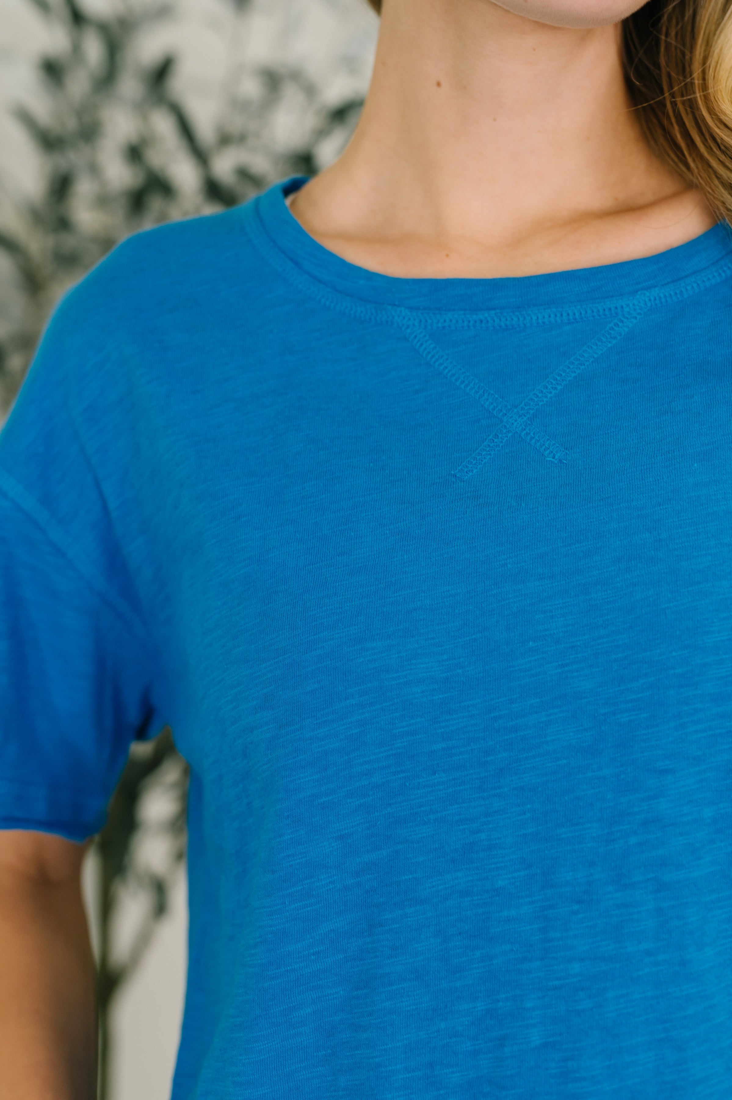 Effortless Edit Cotton Tee in Deep Sky