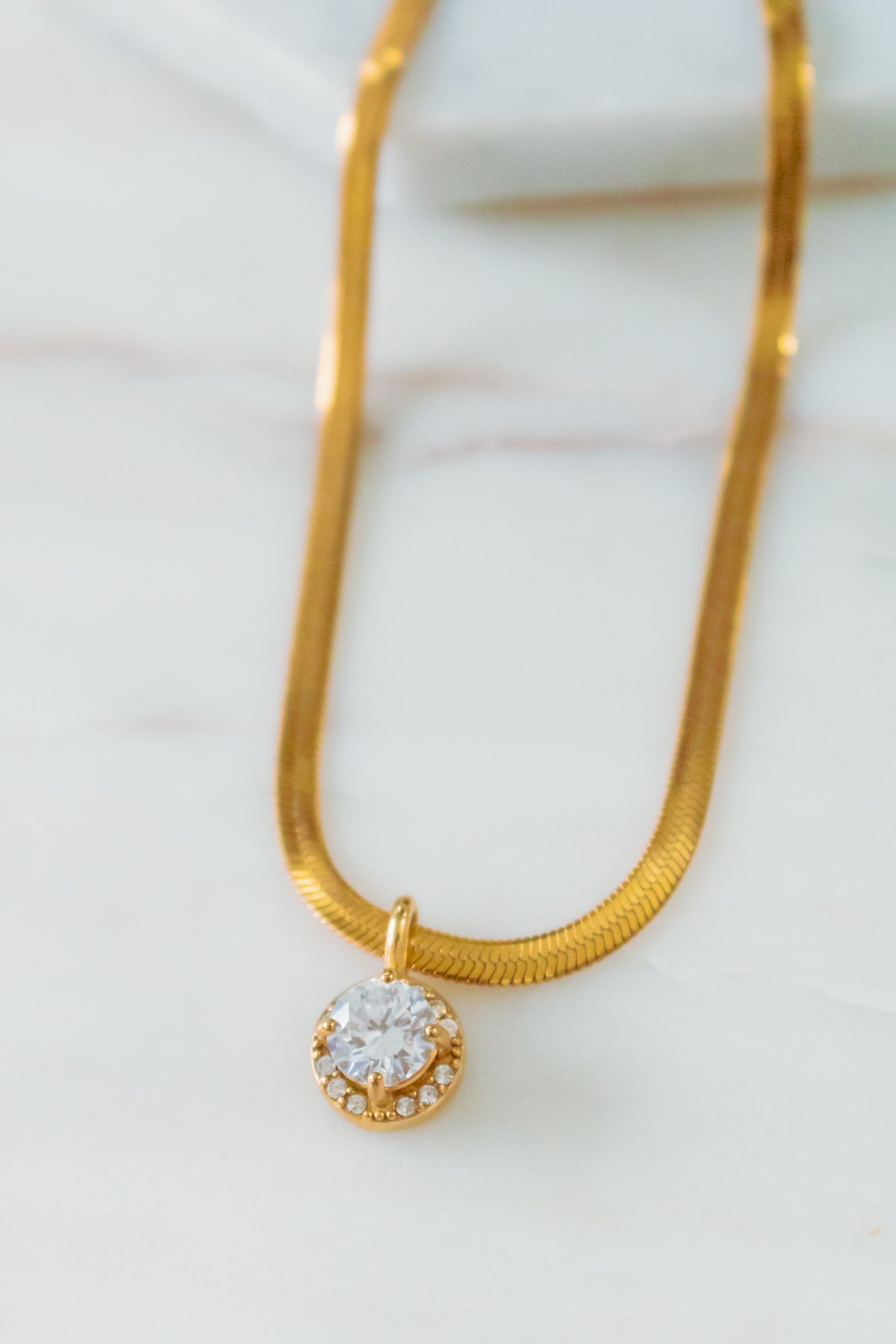 A Little Sparkle 18K Gold Plated Necklace in Gem Gift For Her