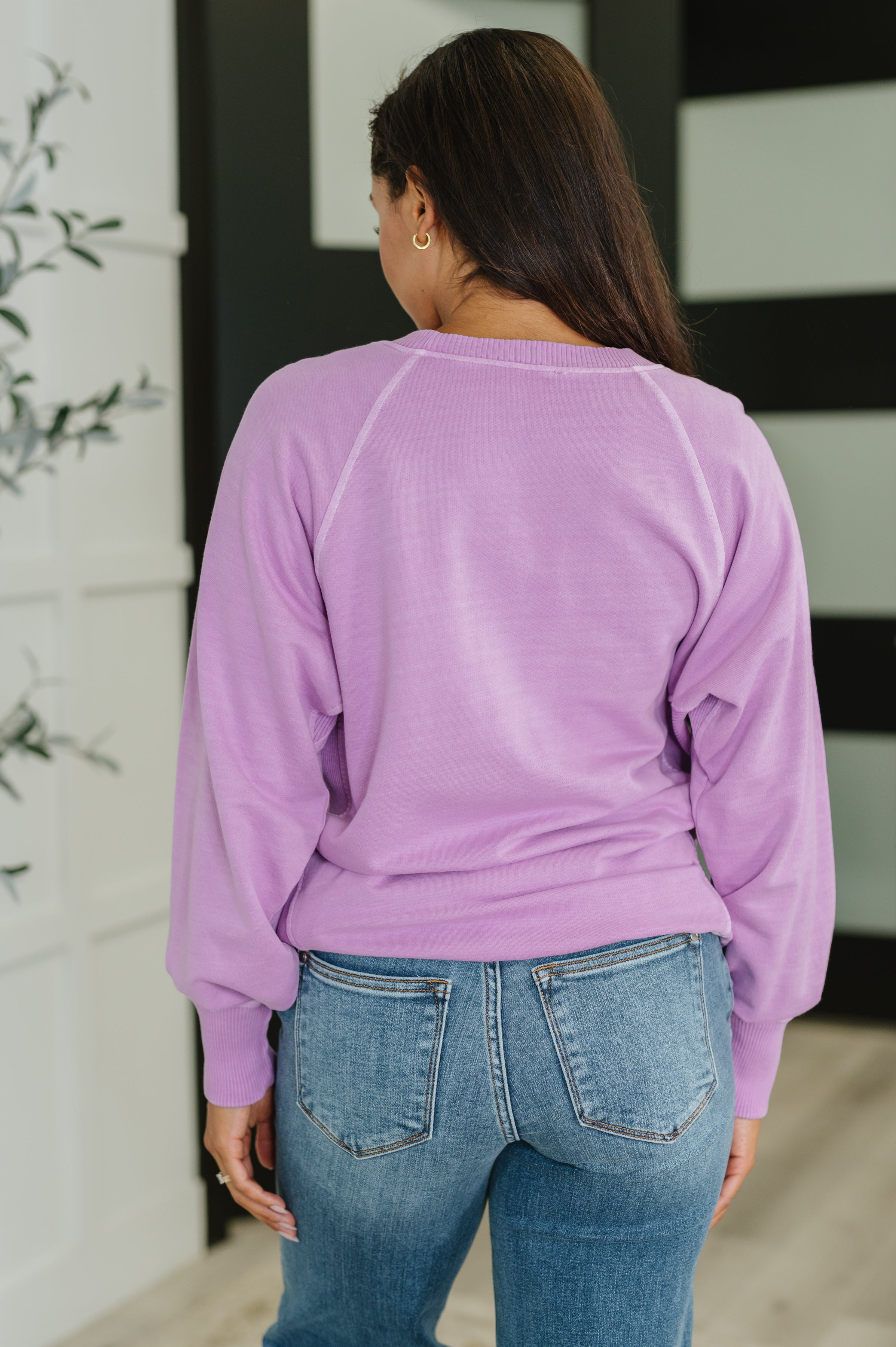 For the Experience Relaxed Cotton Pullover in Lavender