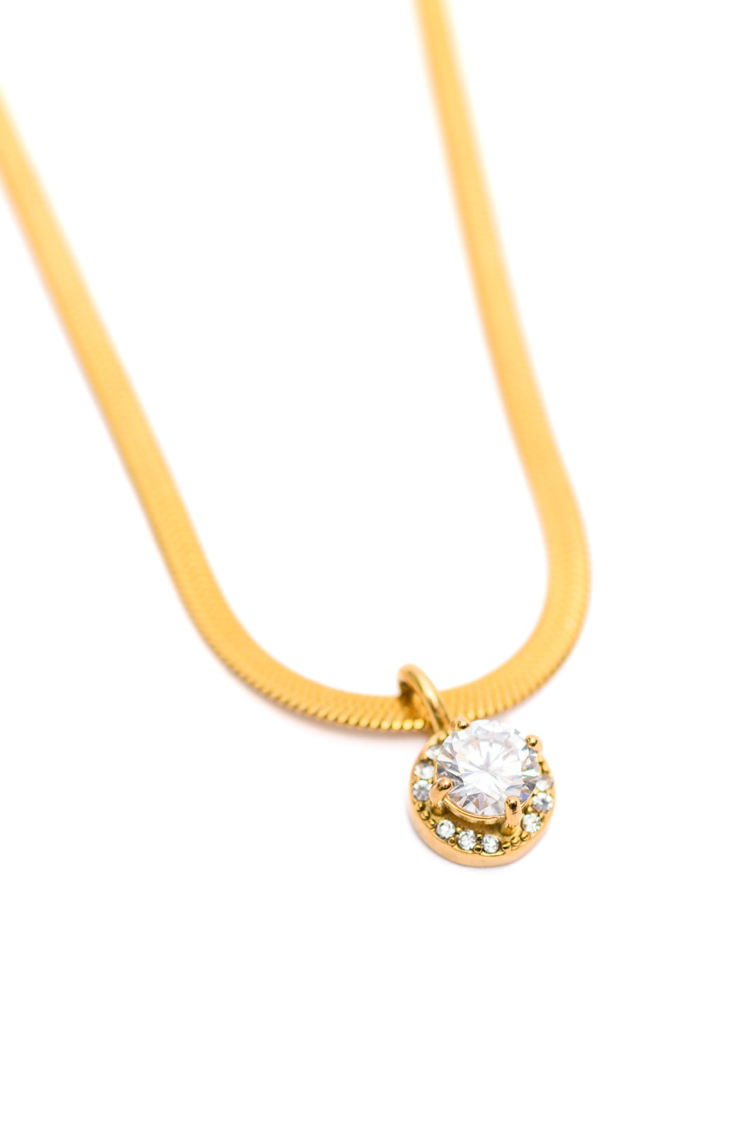 18K Gold Here to Shine Gold Plated Necklace in White