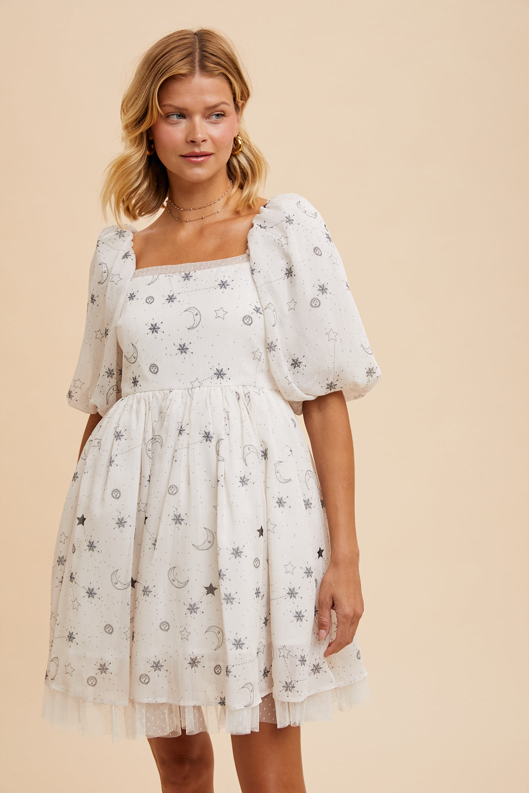 white coquette dress Celestial Dress in Heavenly Coquette Sky Medium