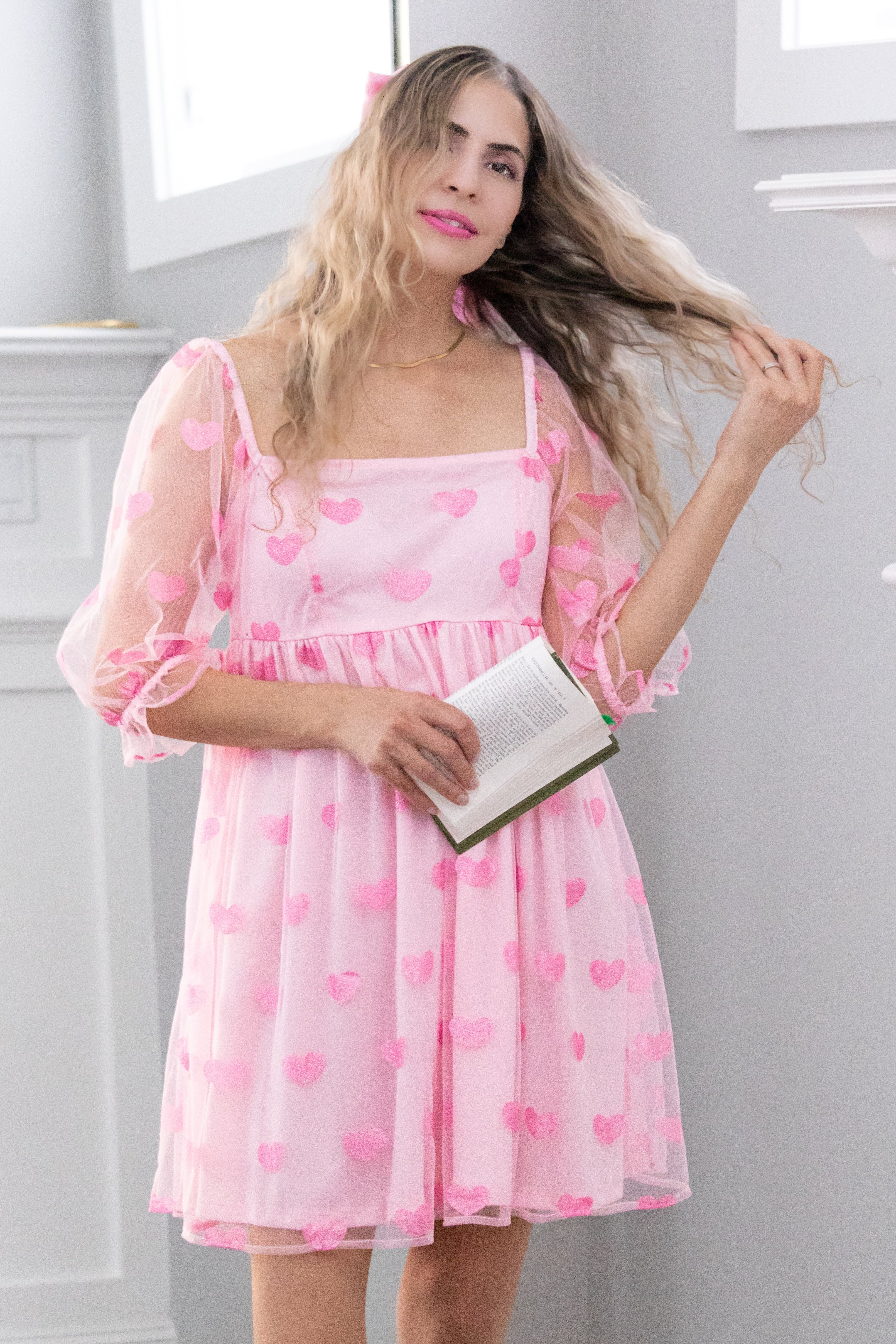 Glitter Heart Swifty Lover Coquette Dress