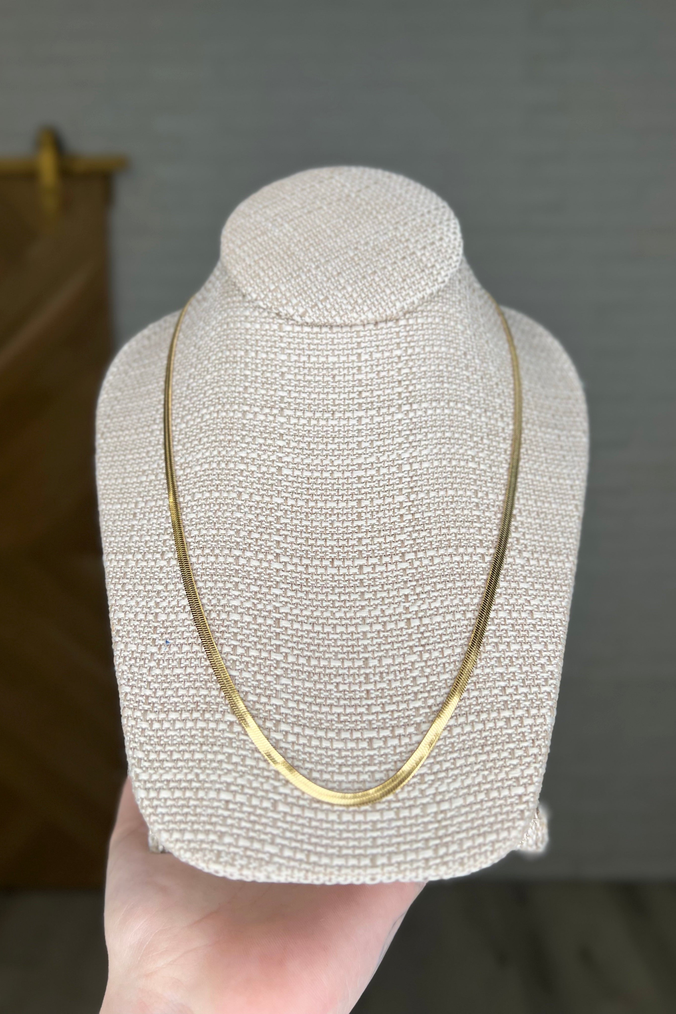 18k Gold Plated Sheer Perfection Snake Chain Necklace