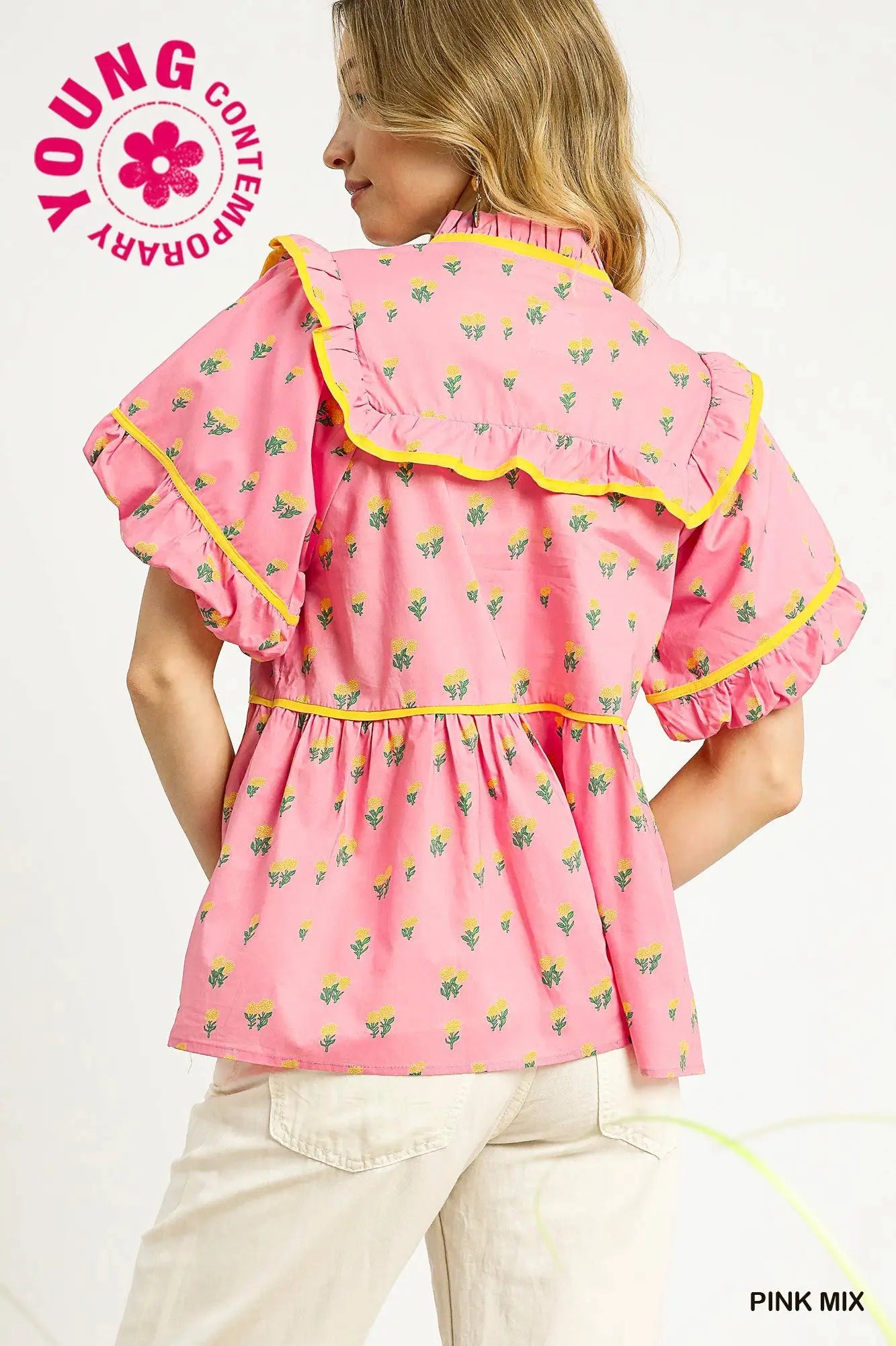 Freshly Squeezed Pink Lemonade Babydoll Cotton Top *preorder*
