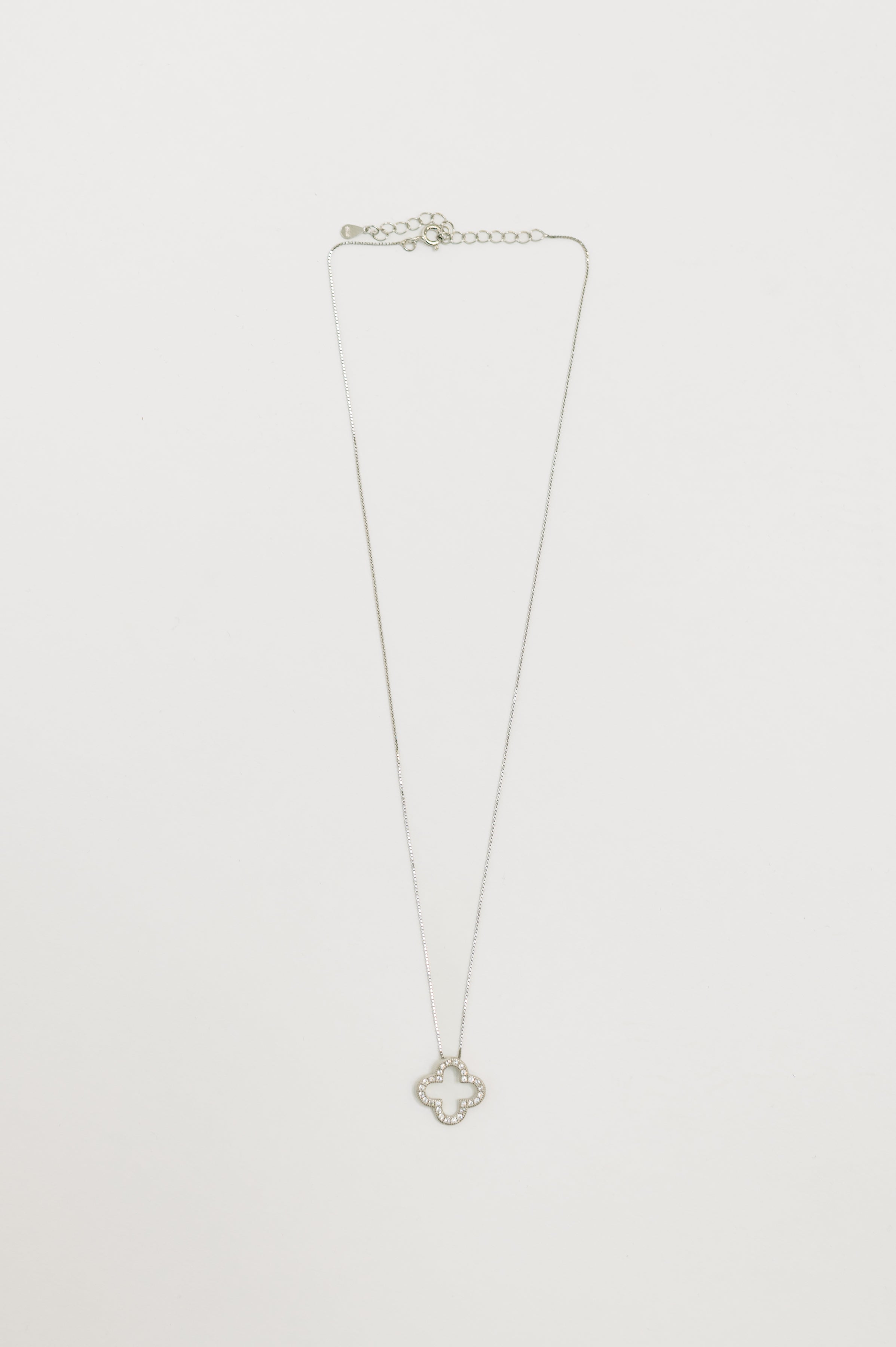Lucky Girl Sterling Silver Pendant Zirconia Diamonds Necklace