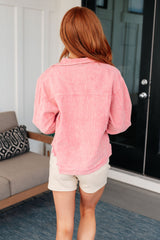 POL Main Stage Corduroy Jacket in Neon Pink