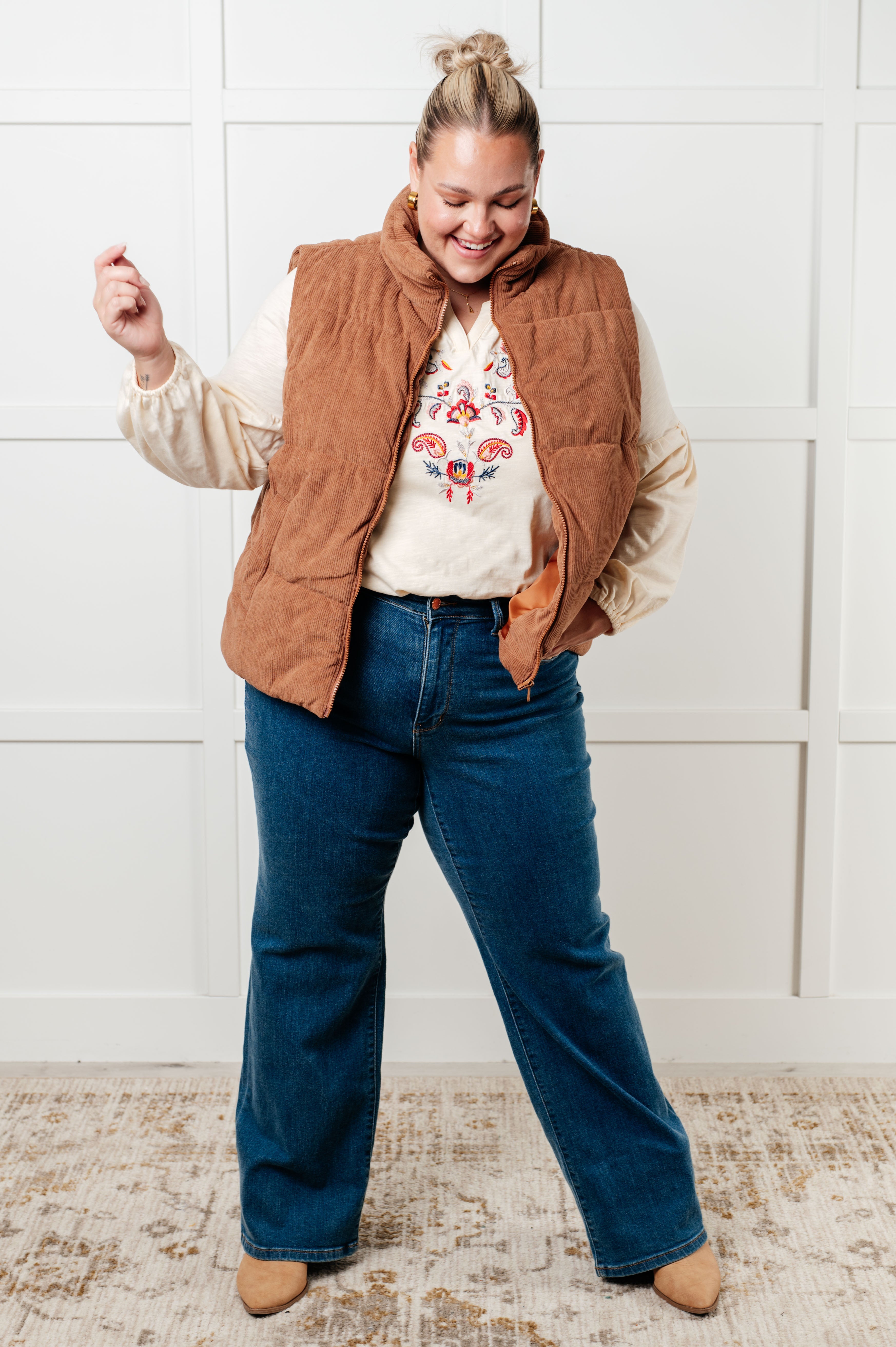 Beautifully Embroidered Cotton Blend Blouse