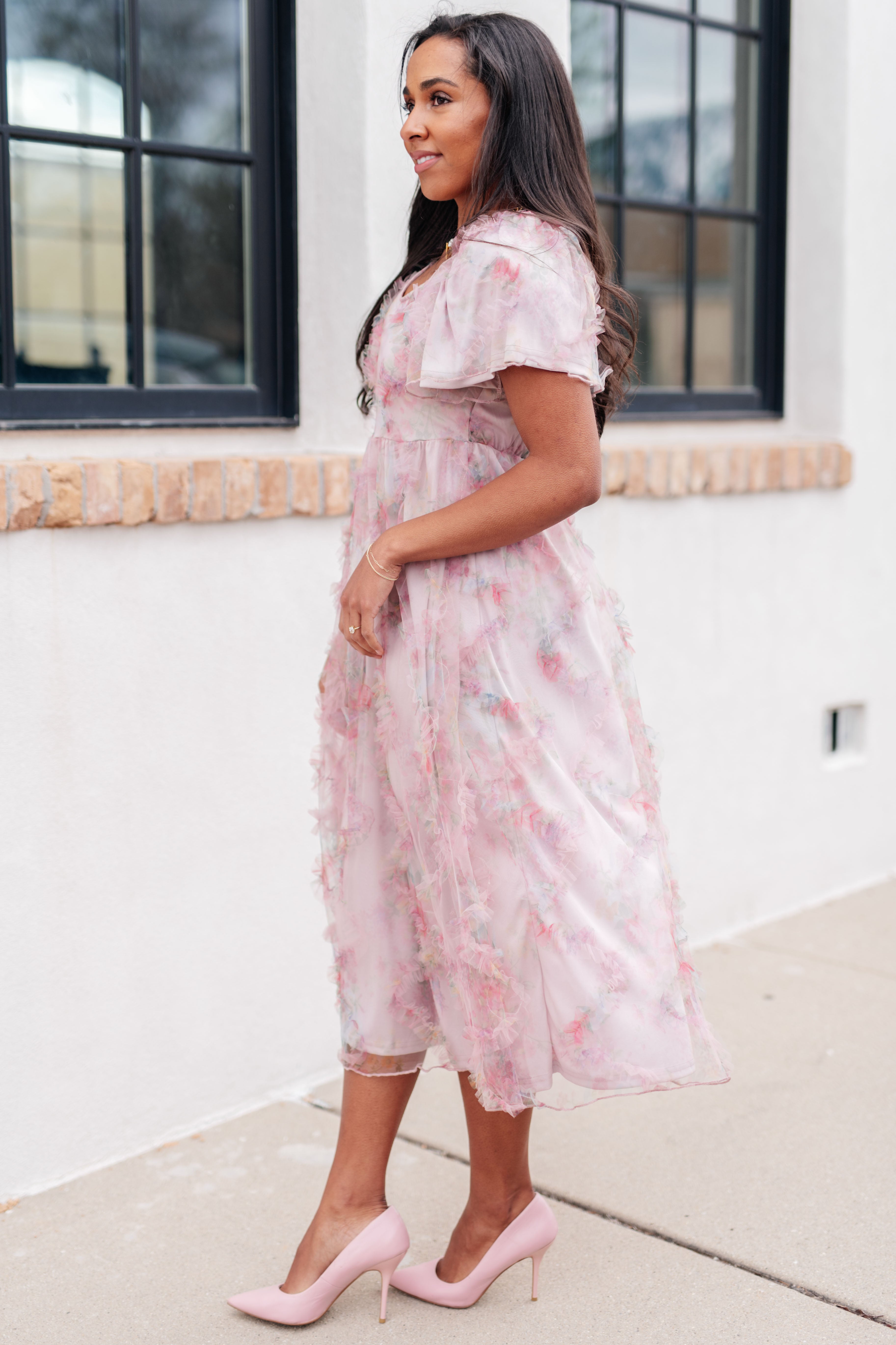 My Little Songbird Flutter Sleeve High Tea Dress
