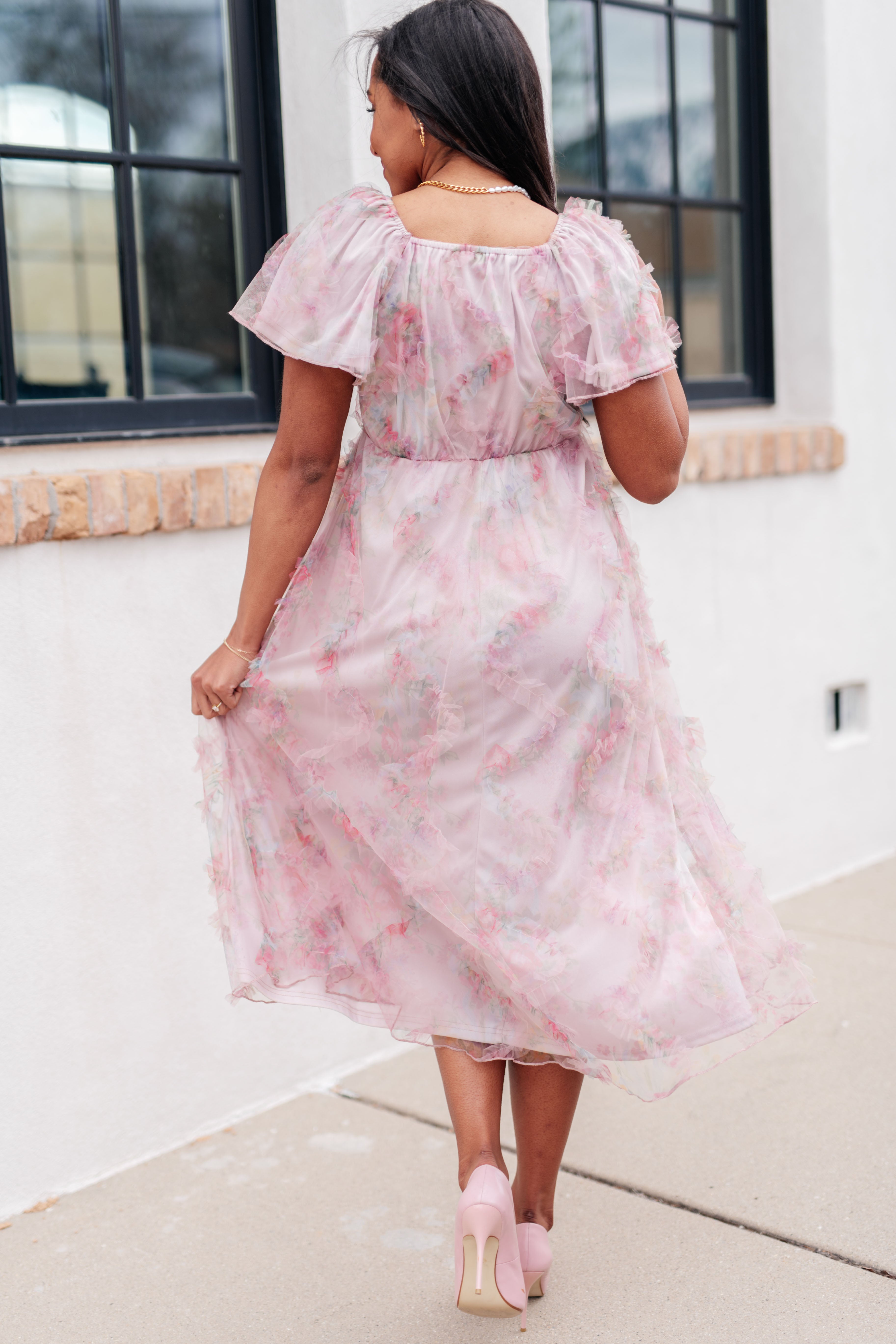 My Little Songbird Flutter Sleeve High Tea Dress