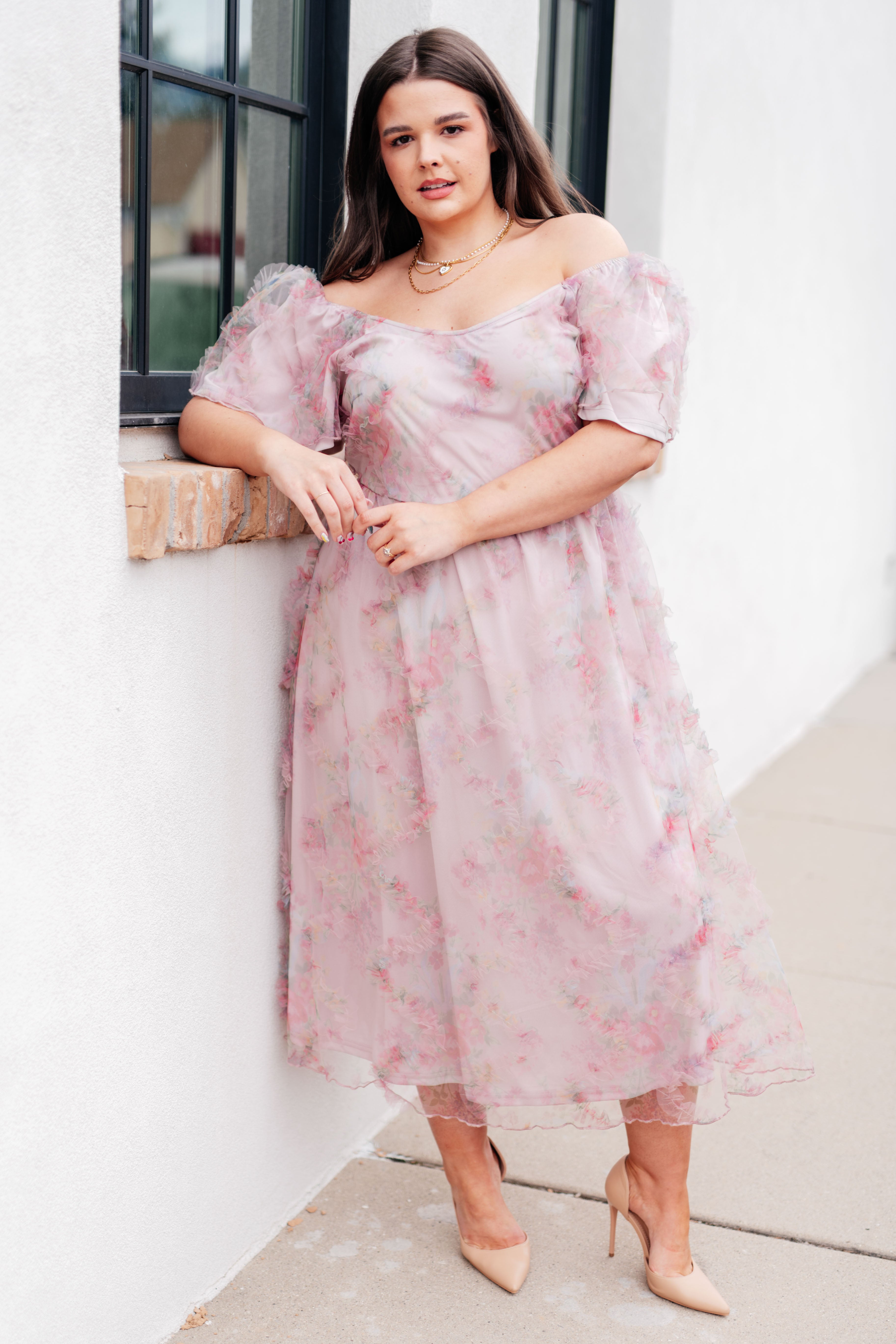 My Little Songbird Flutter Sleeve High Tea Dress