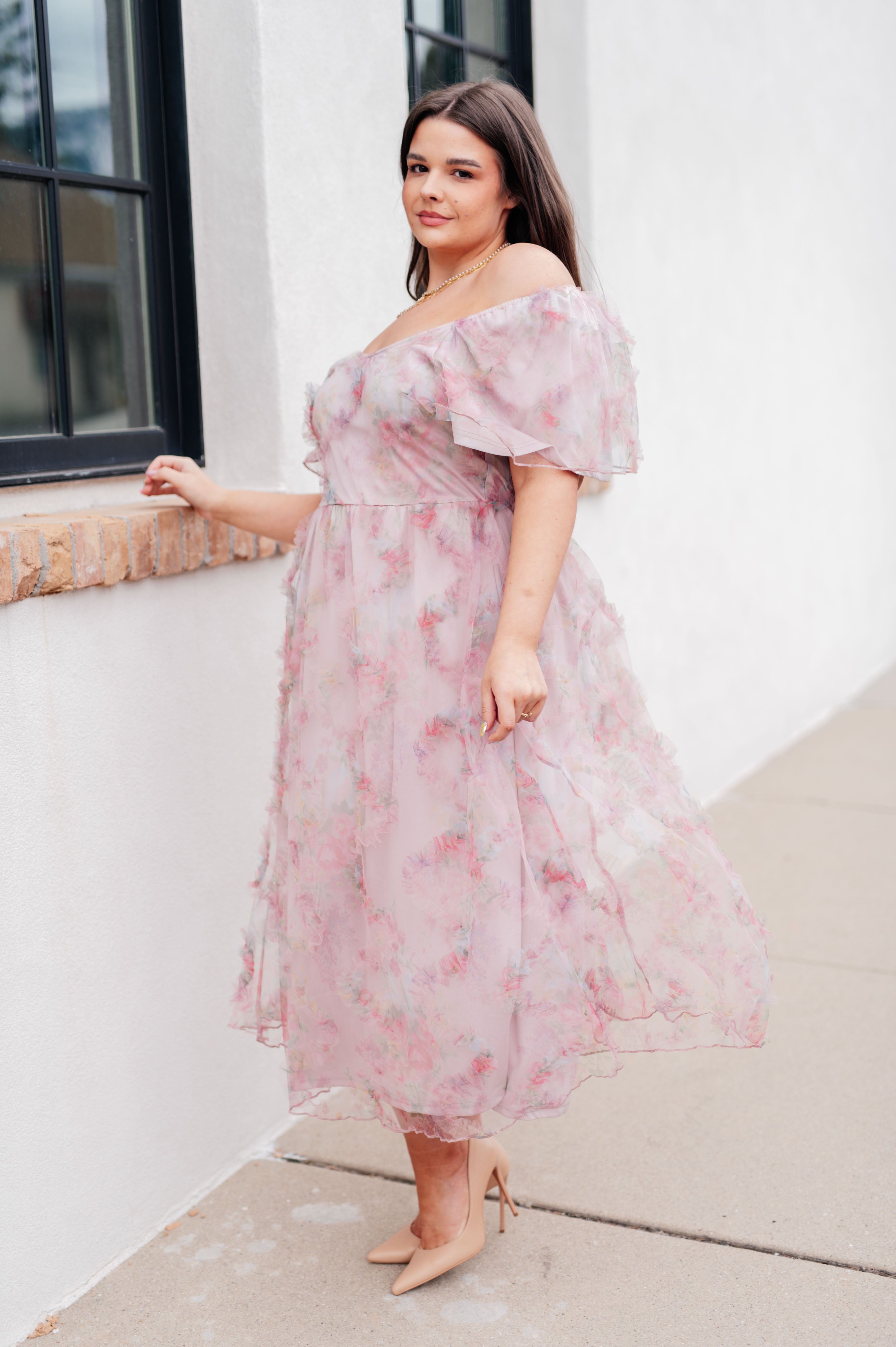 My Little Songbird Flutter Sleeve High Tea Dress