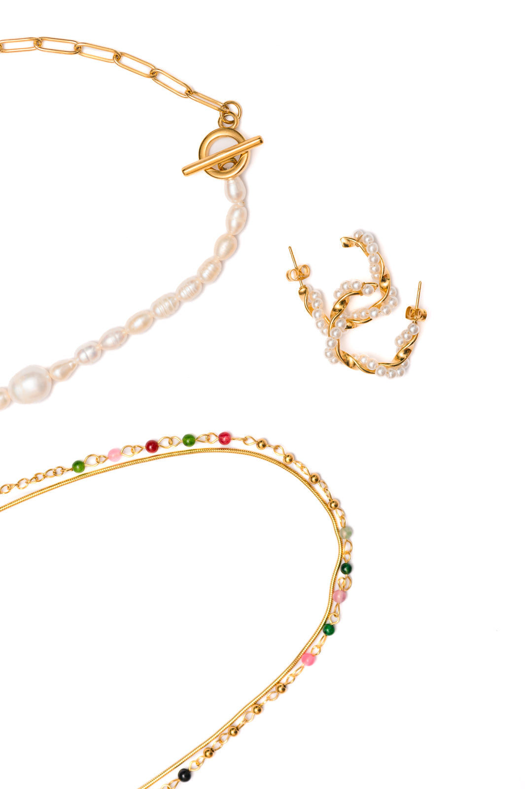 Gift For Her Pretty in Pearls Hypo Allergenic Jewelry Bundle