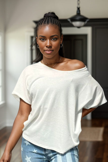 Style Confidence Ivory Dolman Top