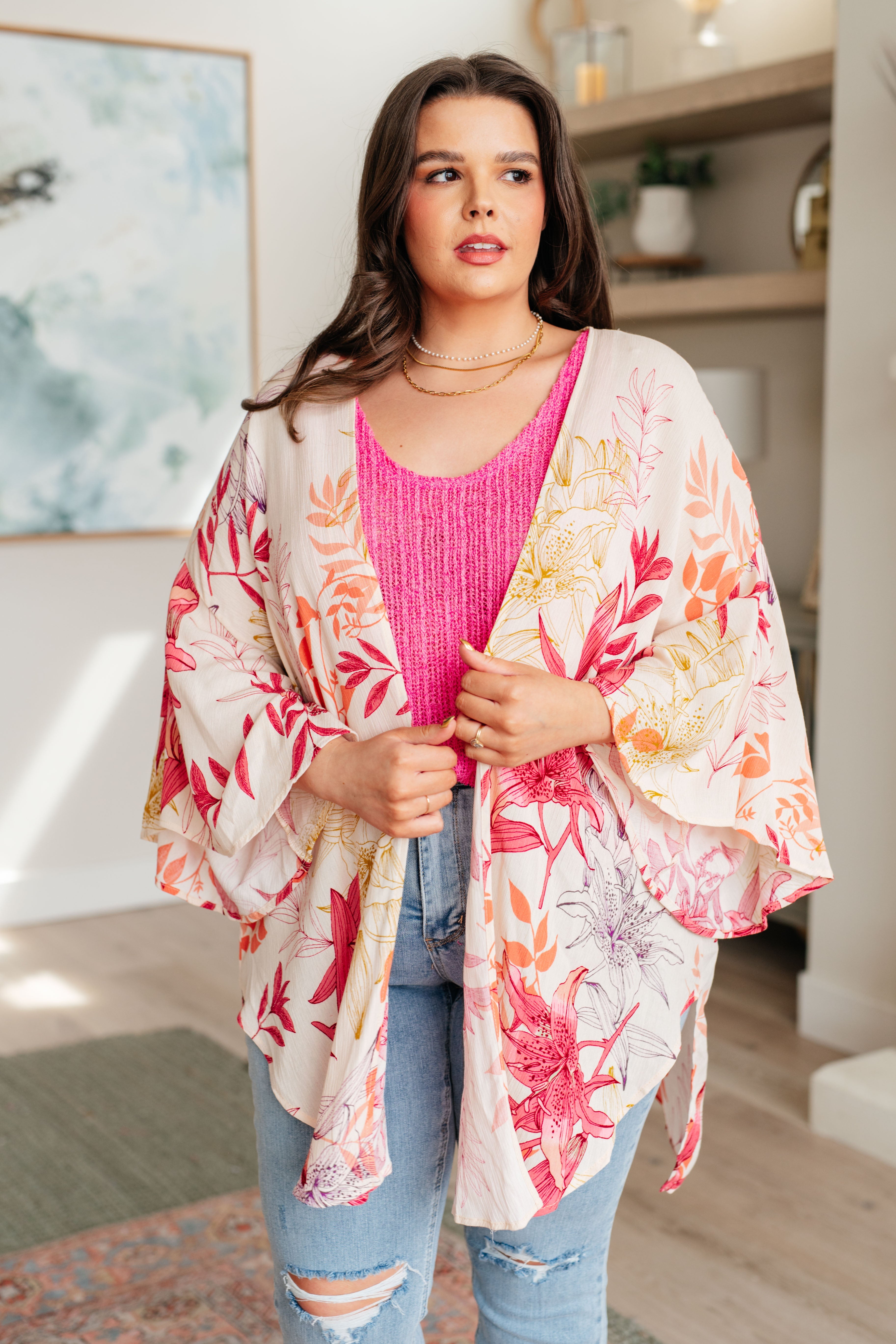 Vacay Vibes Bell Sleeve Kimono Coverup