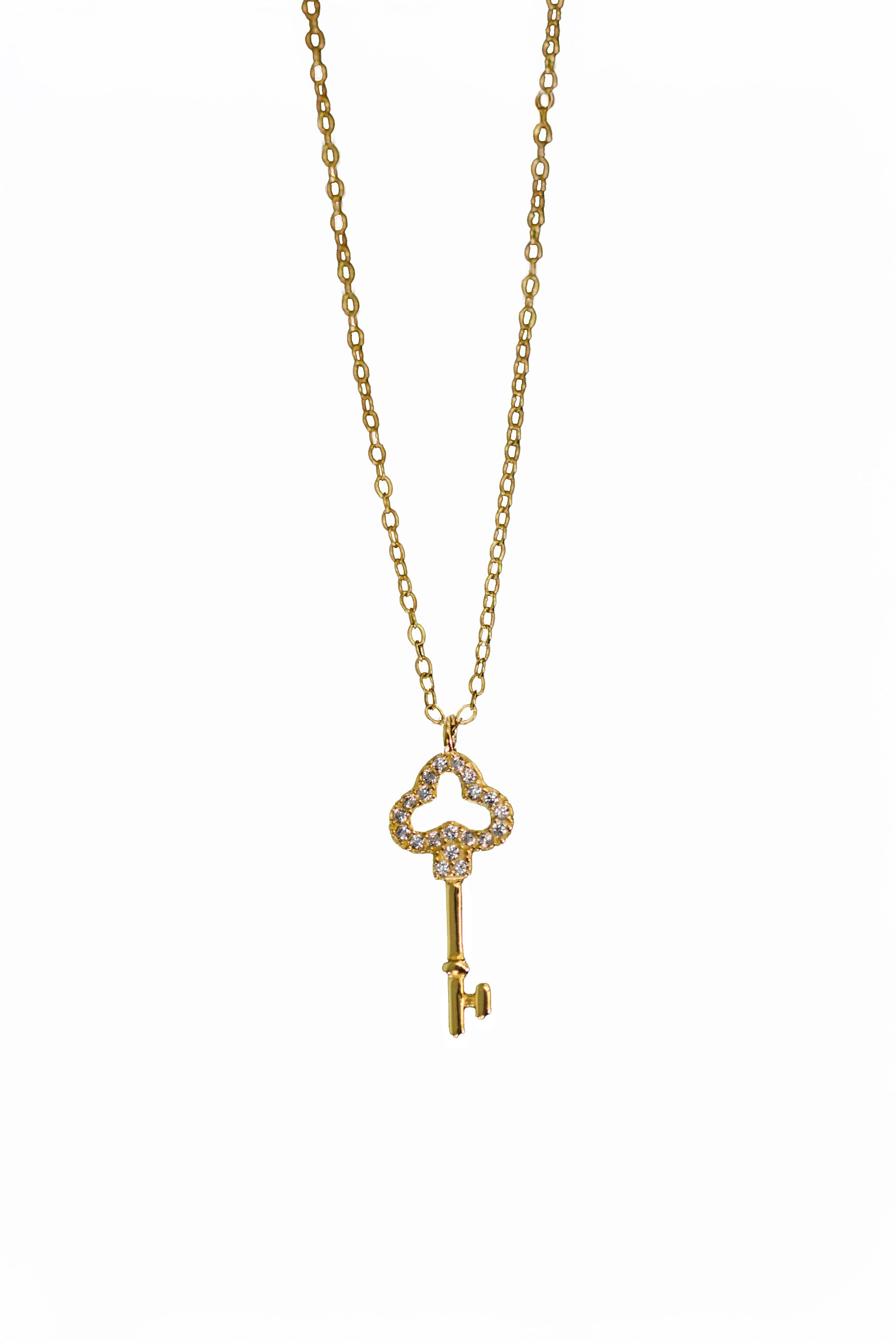 You Hold The Key Necklace Gold Plated 925 Silver
