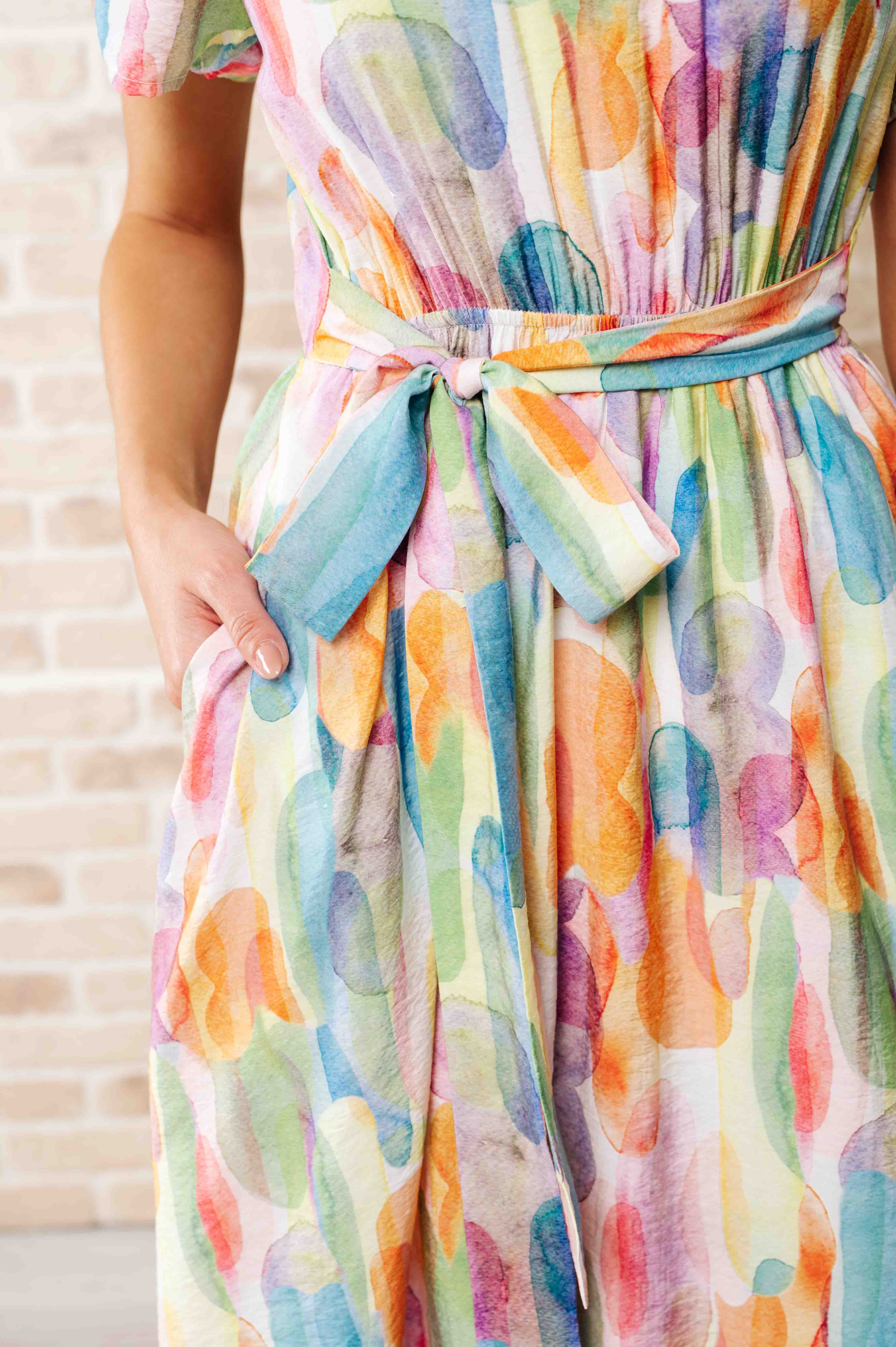 Easter Egg Pastel Round Neck Dress