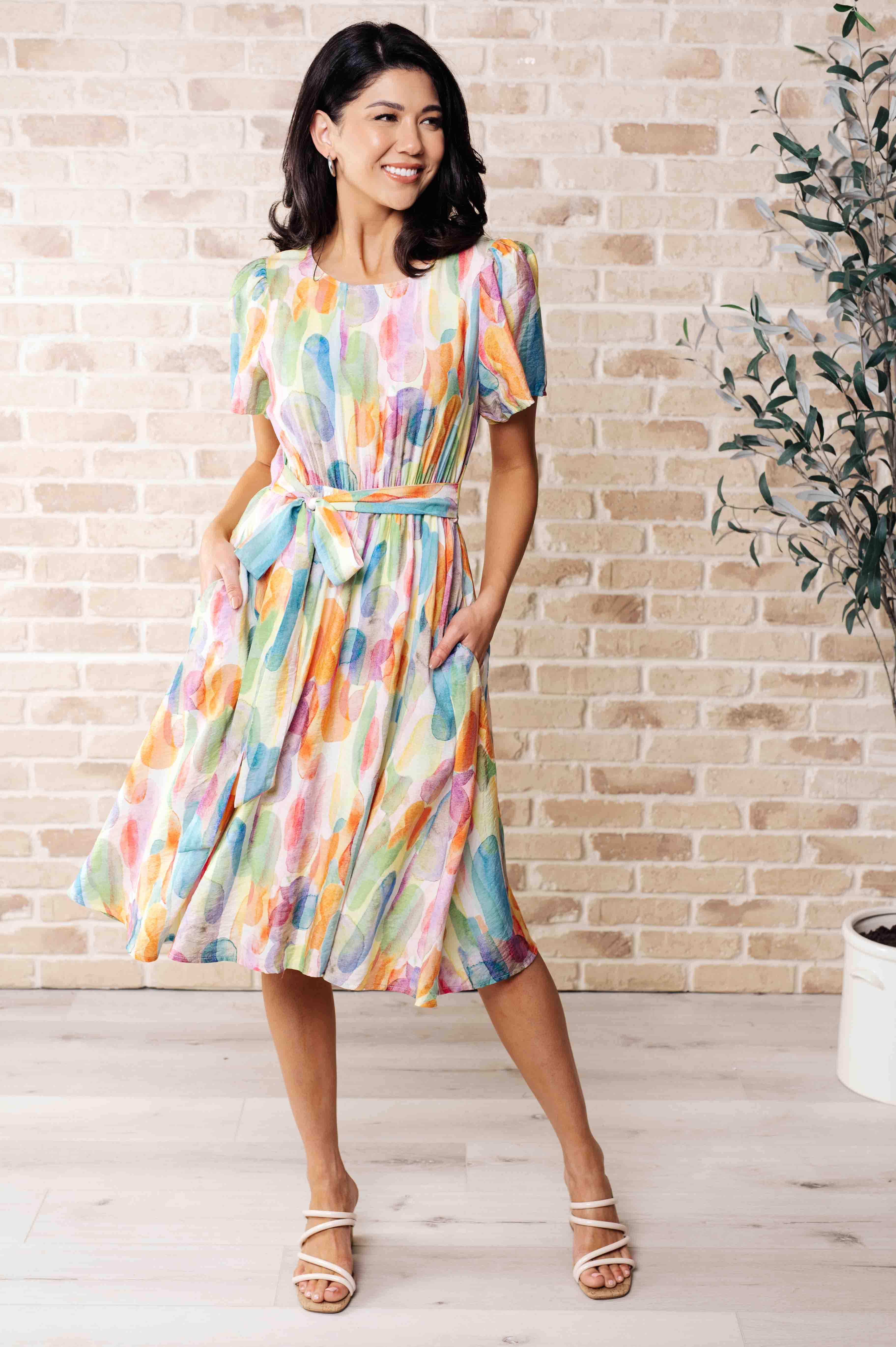 Easter Egg Pastel Round Neck Dress