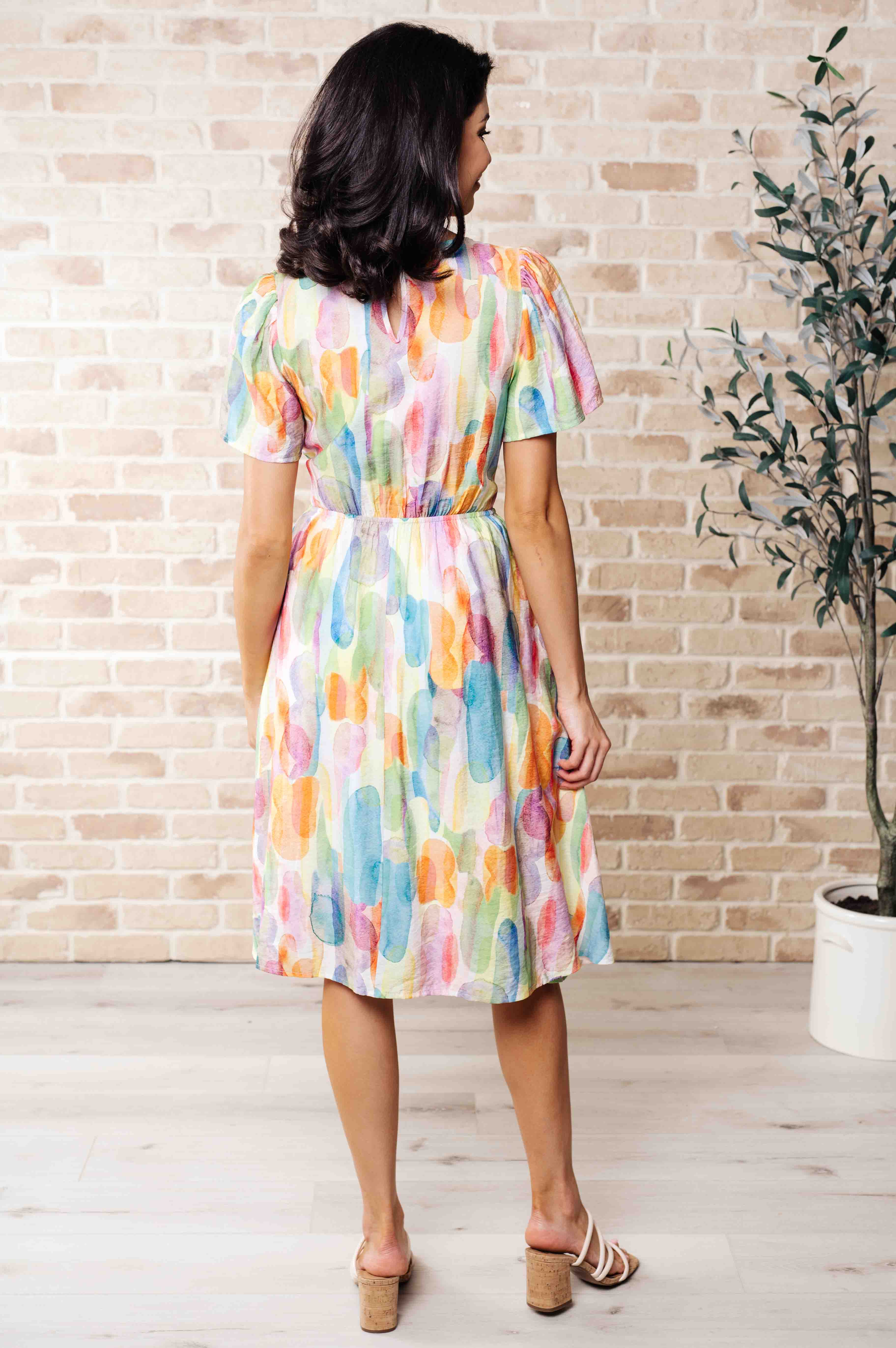 Easter Egg Pastel Round Neck Dress