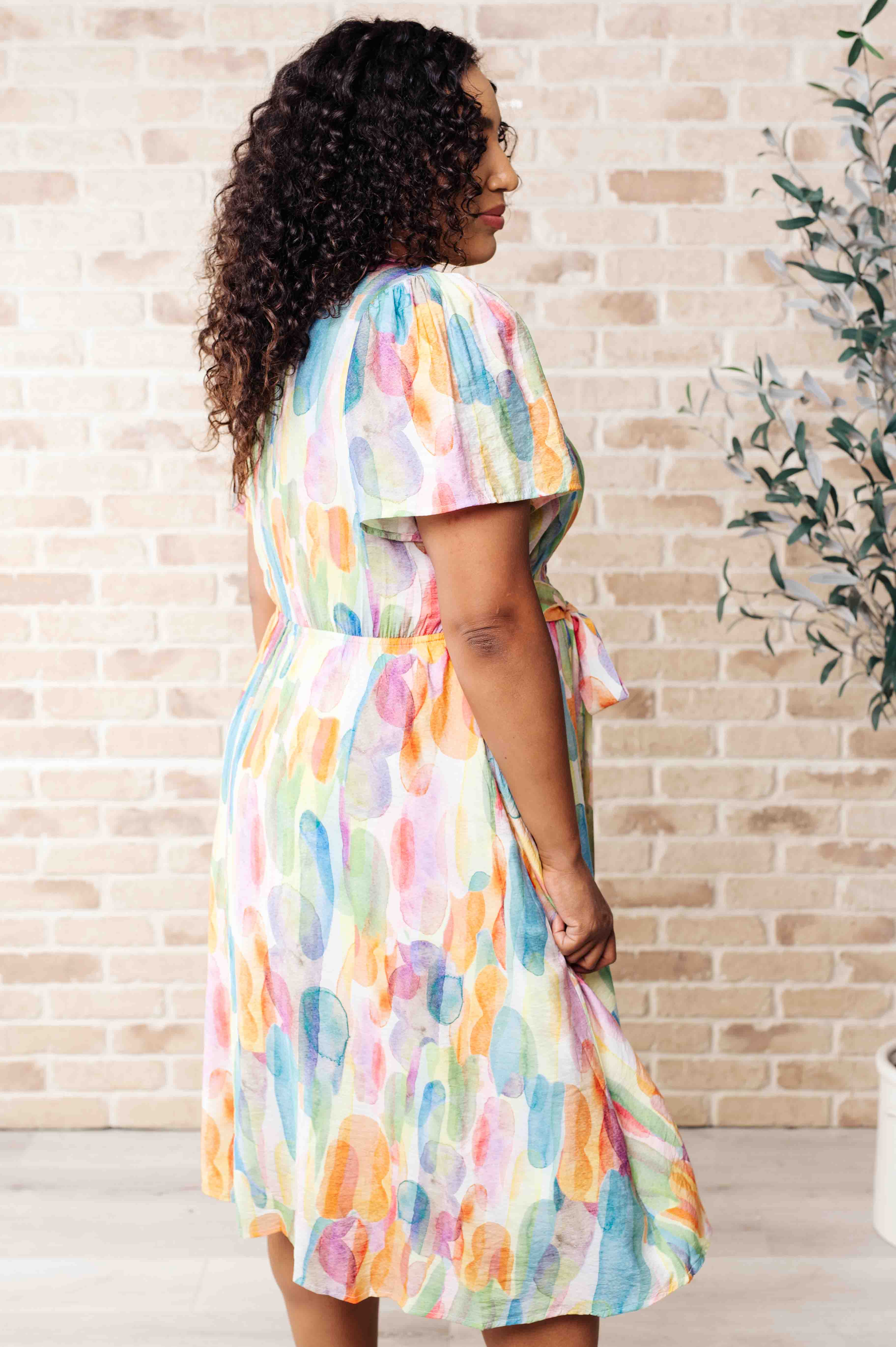 Easter Egg Pastel Round Neck Dress