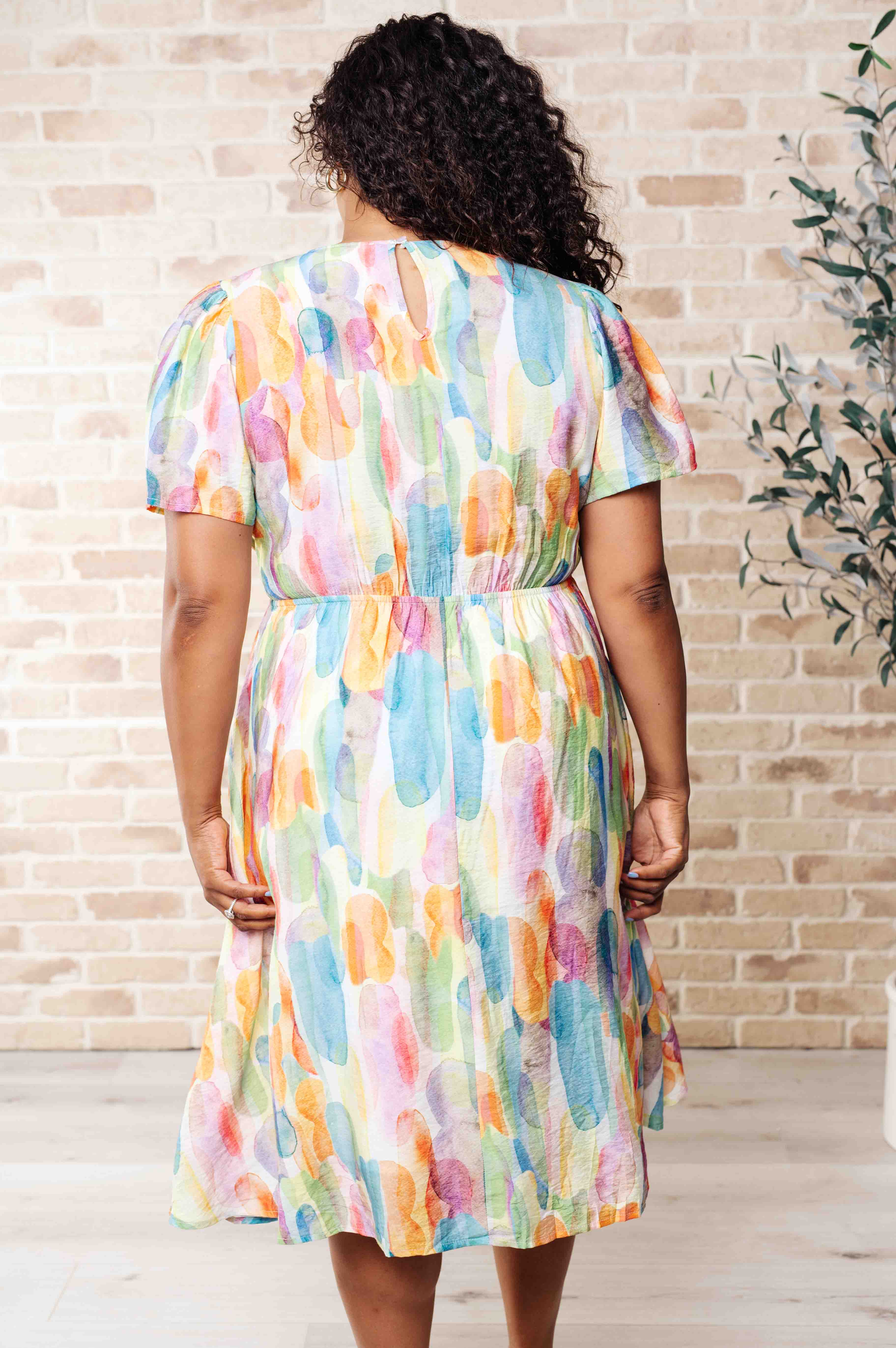 Easter Egg Pastel Round Neck Dress
